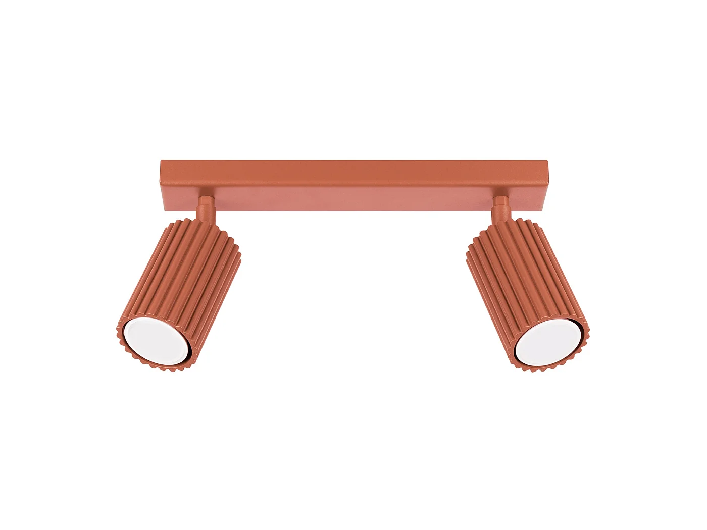Plafondlamp KARBON minimalistisch van  - 2 lichtbronnen - L.30 x H.16,5 cm - rode oker
