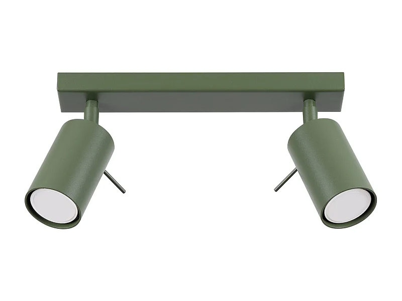 Plafondlamp Ring Modern Van  - 2 Lichtbronnen - L.30 X H.17 Cm - Olijfgroen