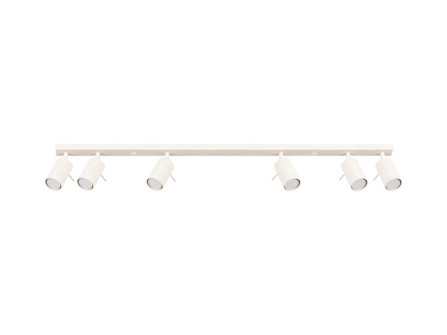 Plafonnier Ring Moderne En Acier - 6 Sources Lumineuses - L.117 X H.17 Cm - Beige