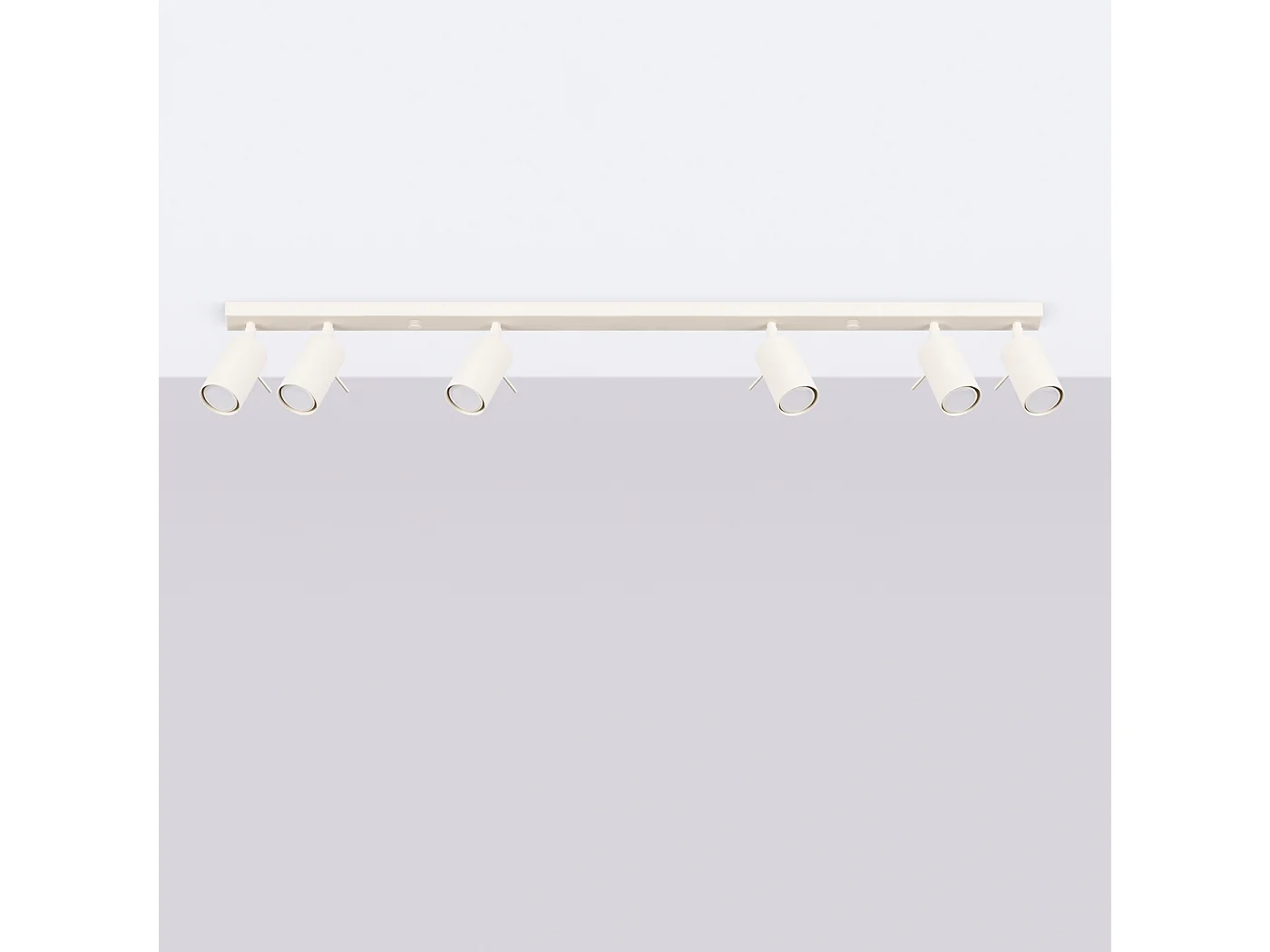 Plafondlamp Ring Modern Van  - 6 Lichtbronnen - L.117 X H.17 Cm - Beige