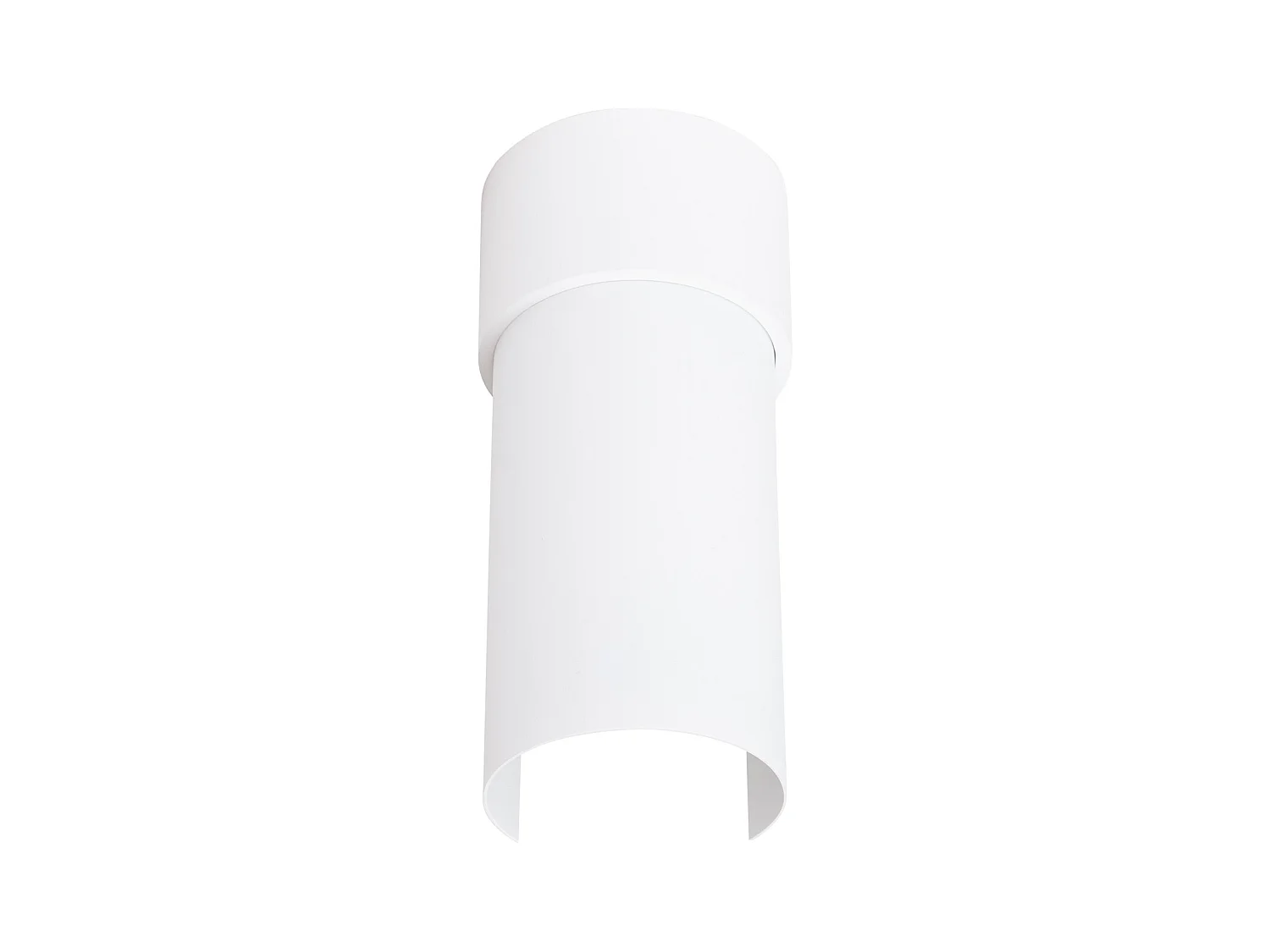 Plafonnier Flash Minimaliste En Acier - 1 Sources Lumineuses - L.10 X H.21 Cm - Blanc