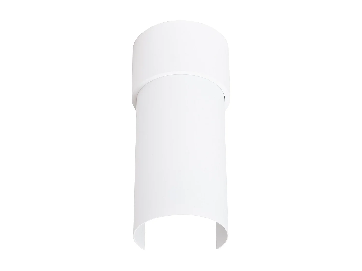 Plafonnier Flash Minimaliste En Acier - 1 Sources Lumineuses - L.10 X H.21 Cm - Blanc