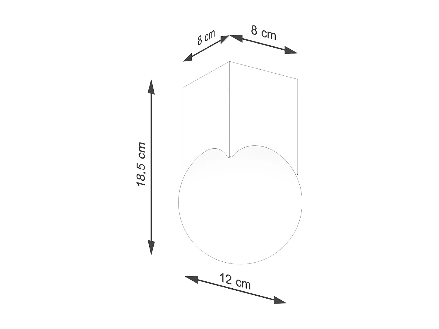 Plafonnier Solis Minimaliste En Bois/Verre - 1 Sources Lumineuses - L.12 X H.19 Cm - Bois Naturel/Blanc