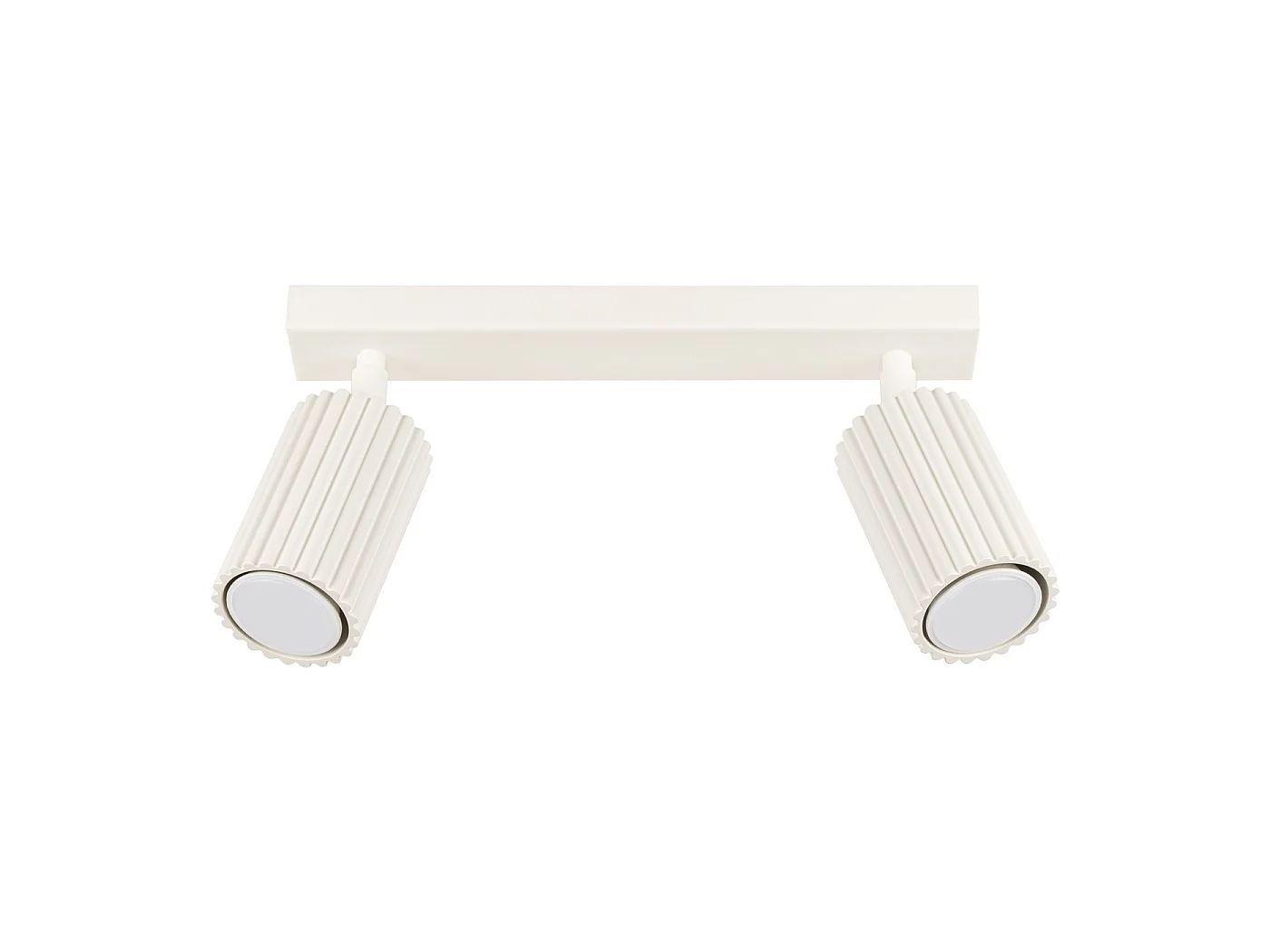 Plafonnier Karbon Minimaliste En Aluminium - 2 Sources Lumineuses - L.30 X H.16,5 Cm - Beige