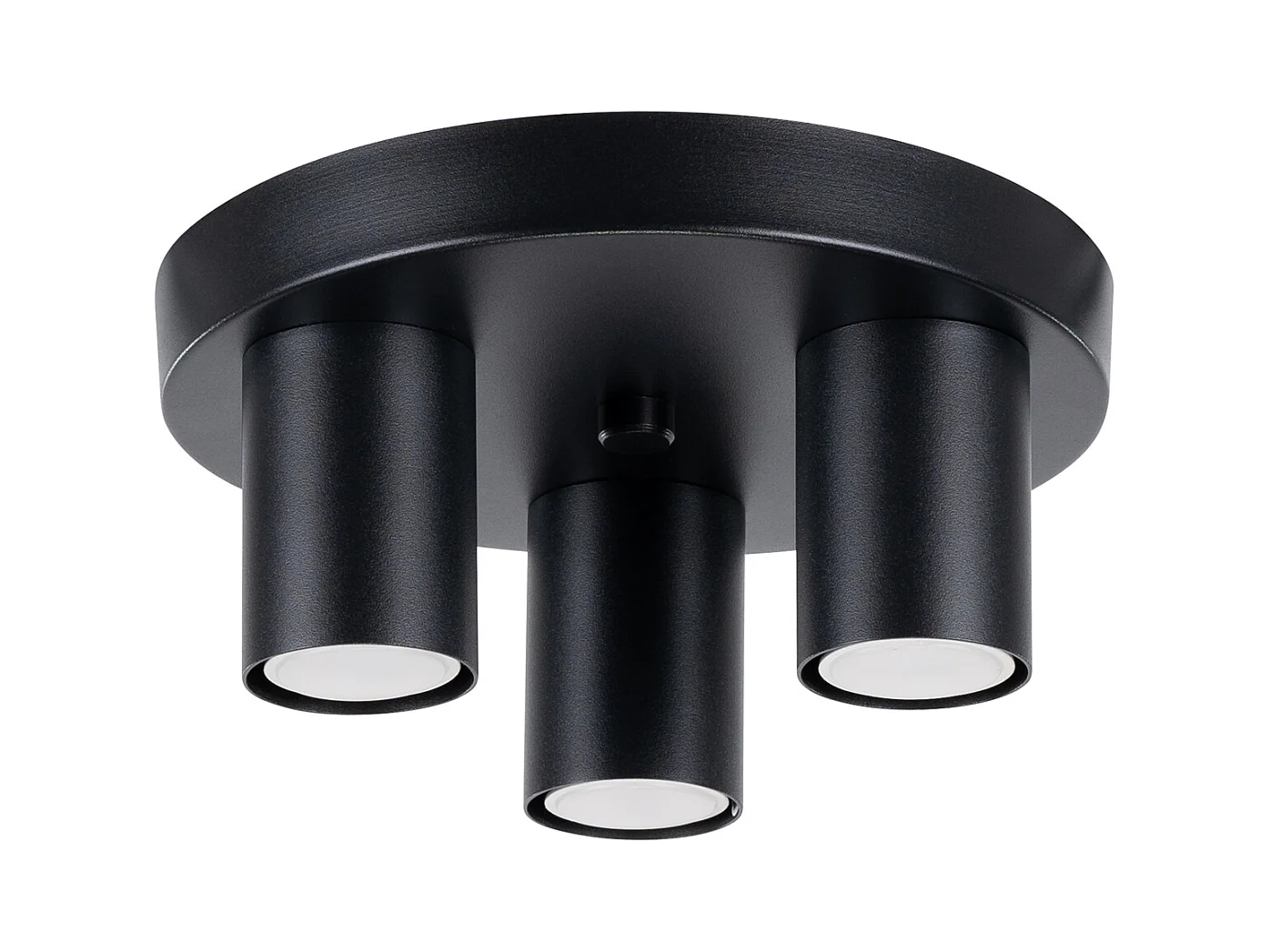 Plafonnier Lagos Moderne En Acier - 3 Sources Lumineuses - L.25 X H.12 Cm - Noir