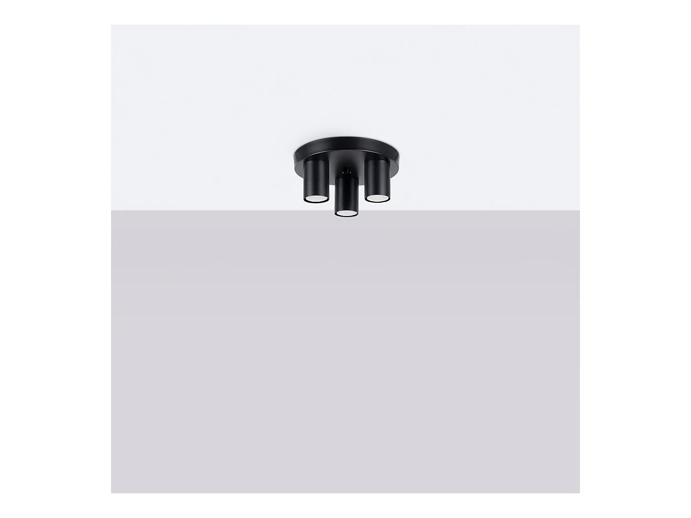 Plafonnier Lagos Moderne En Acier - 3 Sources Lumineuses - L.25 X H.12 Cm - Noir