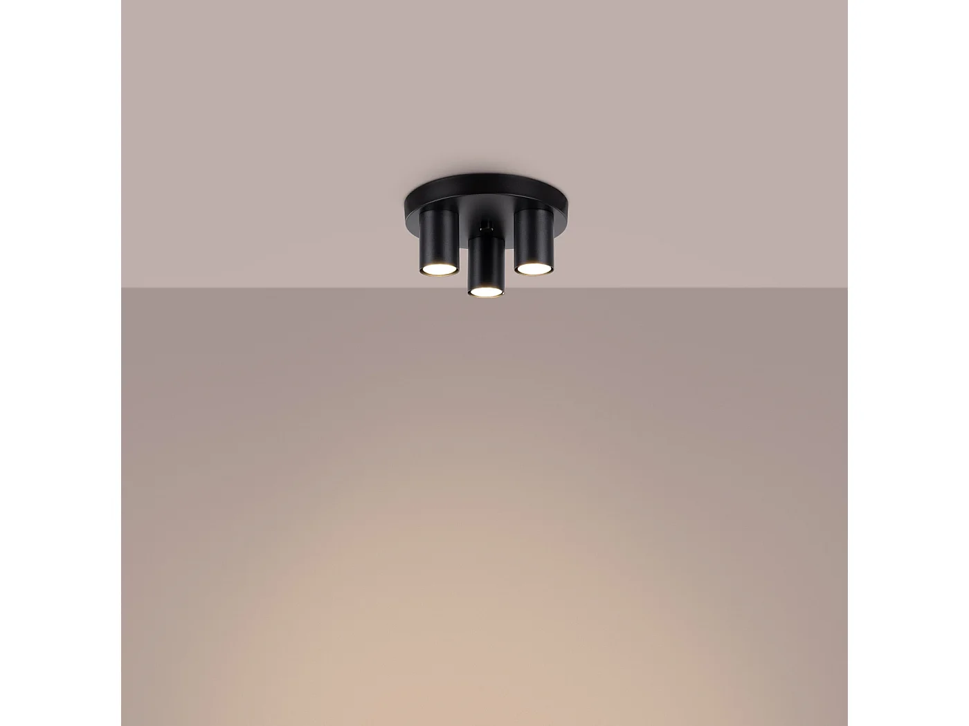 Luminária de teto LAGOS moderno, aço - 3 lichtbronnen - L.25 x H.12 cm - preto