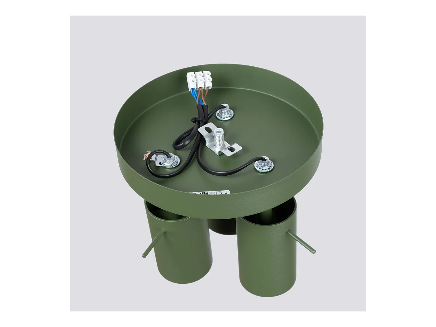 Plafondlamp Ring Modern Van  - 3 Lichtbronnen - L.19,5 X H.18,5 Cm - Olijfgroen