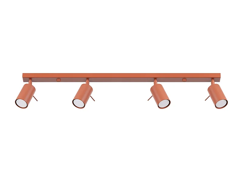 Plafondlamp Ring Modern Van  - 4 Lichtbronnen - L.81 X H.17 Cm - Rode Oker