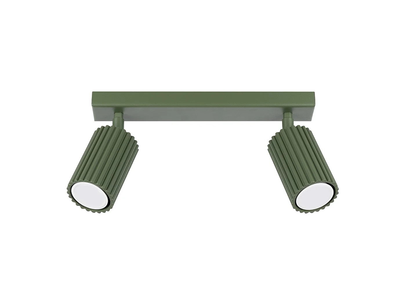 Plafonnier Karbon Minimaliste En Aluminium - 2 Sources Lumineuses - L.30 X H.16,5 Cm - Vert Olive