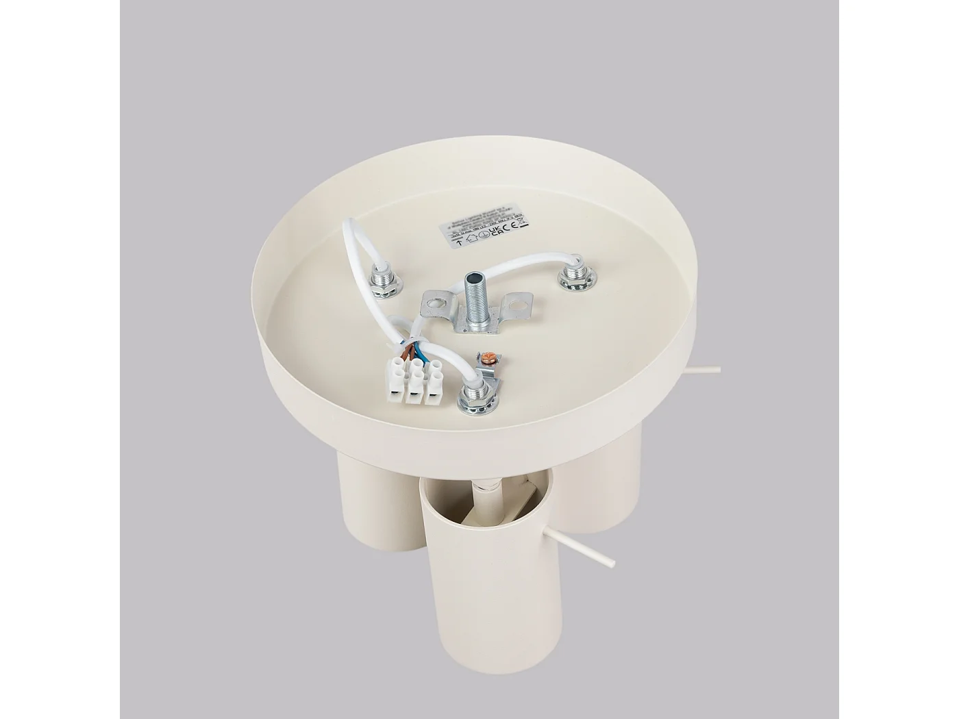Plafondlamp RING modern van  - 3 lichtbronnen - L.19,5 x H.18,5 cm - beige