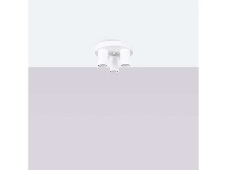 Deckenleuchte Lagos Modern Aus  Stahl - 3 Lichtquellen - L.25 X H. Cm - Weiß