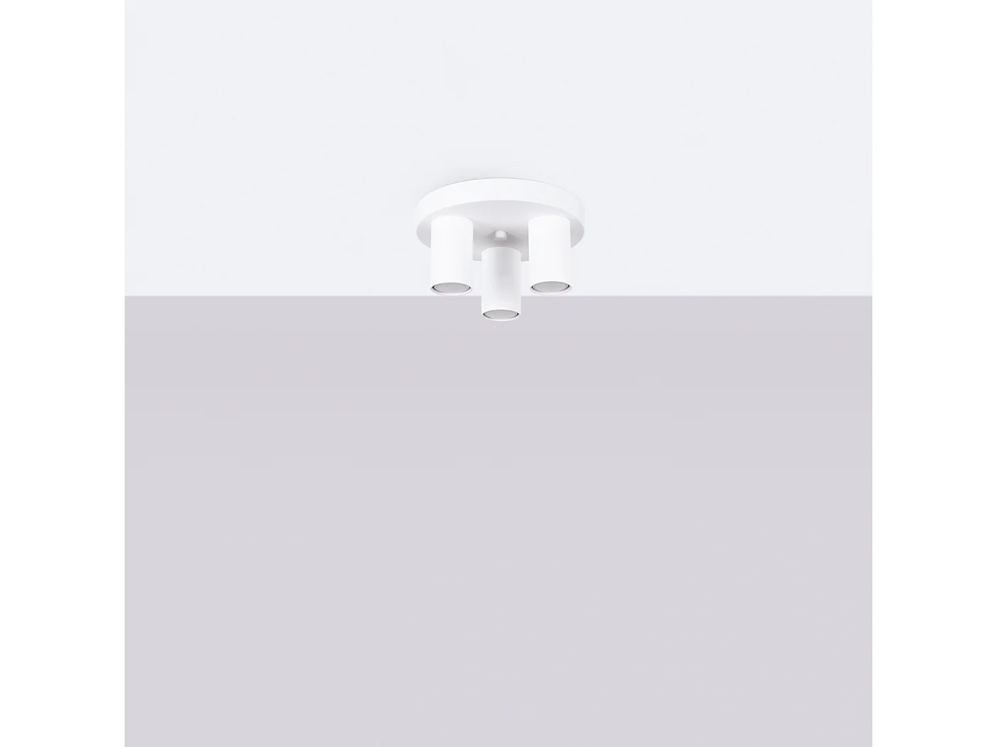 Deckenleuchte Lagos Modern Aus  Stahl - 3 Lichtquellen - L.25 X H. Cm - Weiß