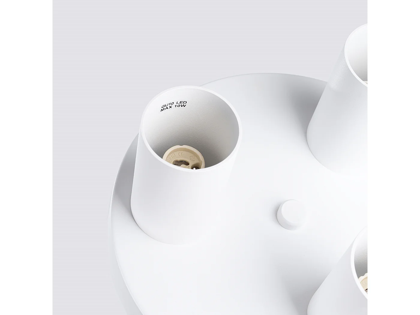 Plafonnier Lagos Moderne En Acier - 3 Sources Lumineuses - L.25 X H.12 Cm - Blanc