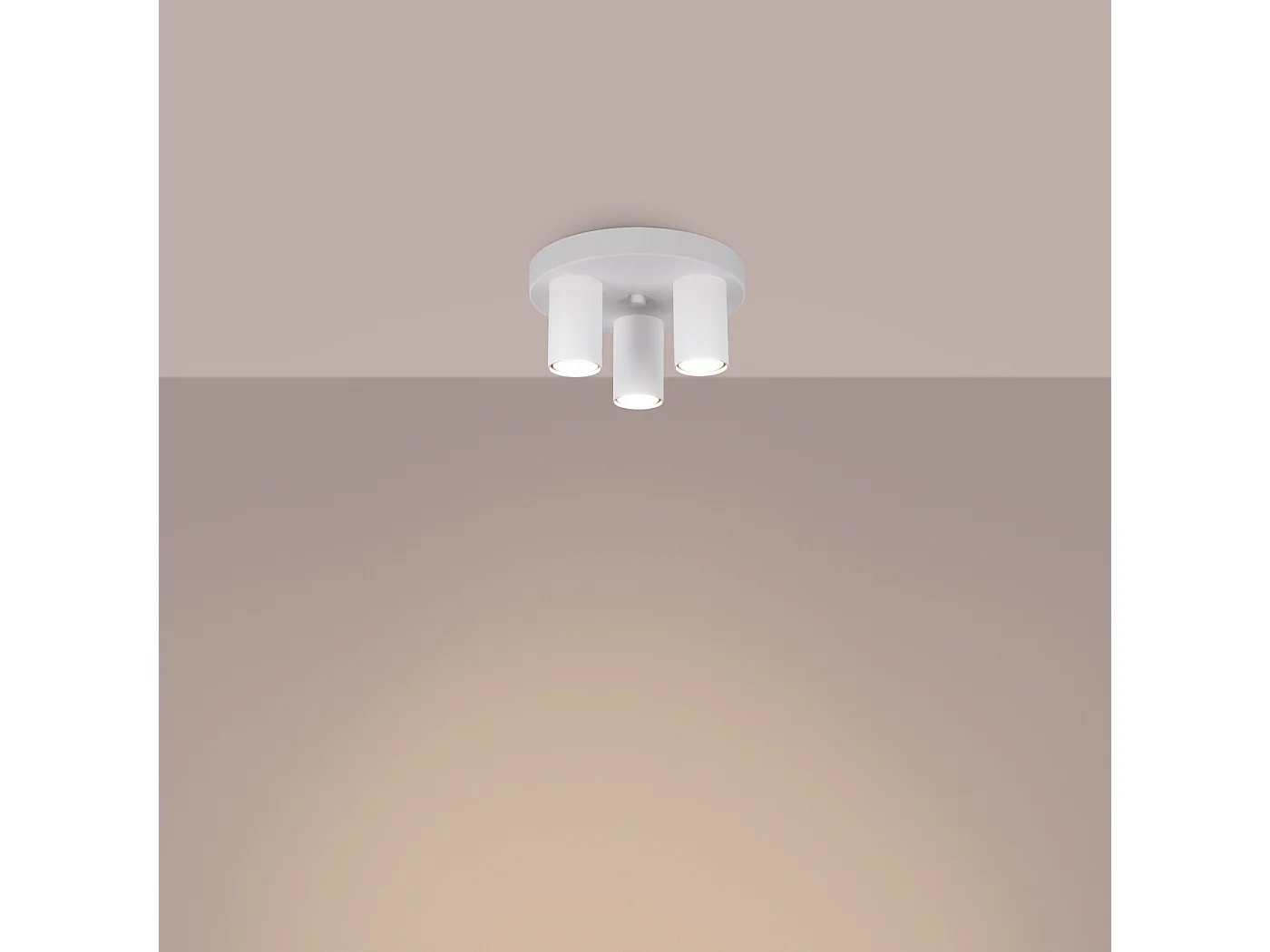 Luminária de teto LAGOS moderno, aço - 3 lichtbronnen - L.25 x H.12 cm - branco