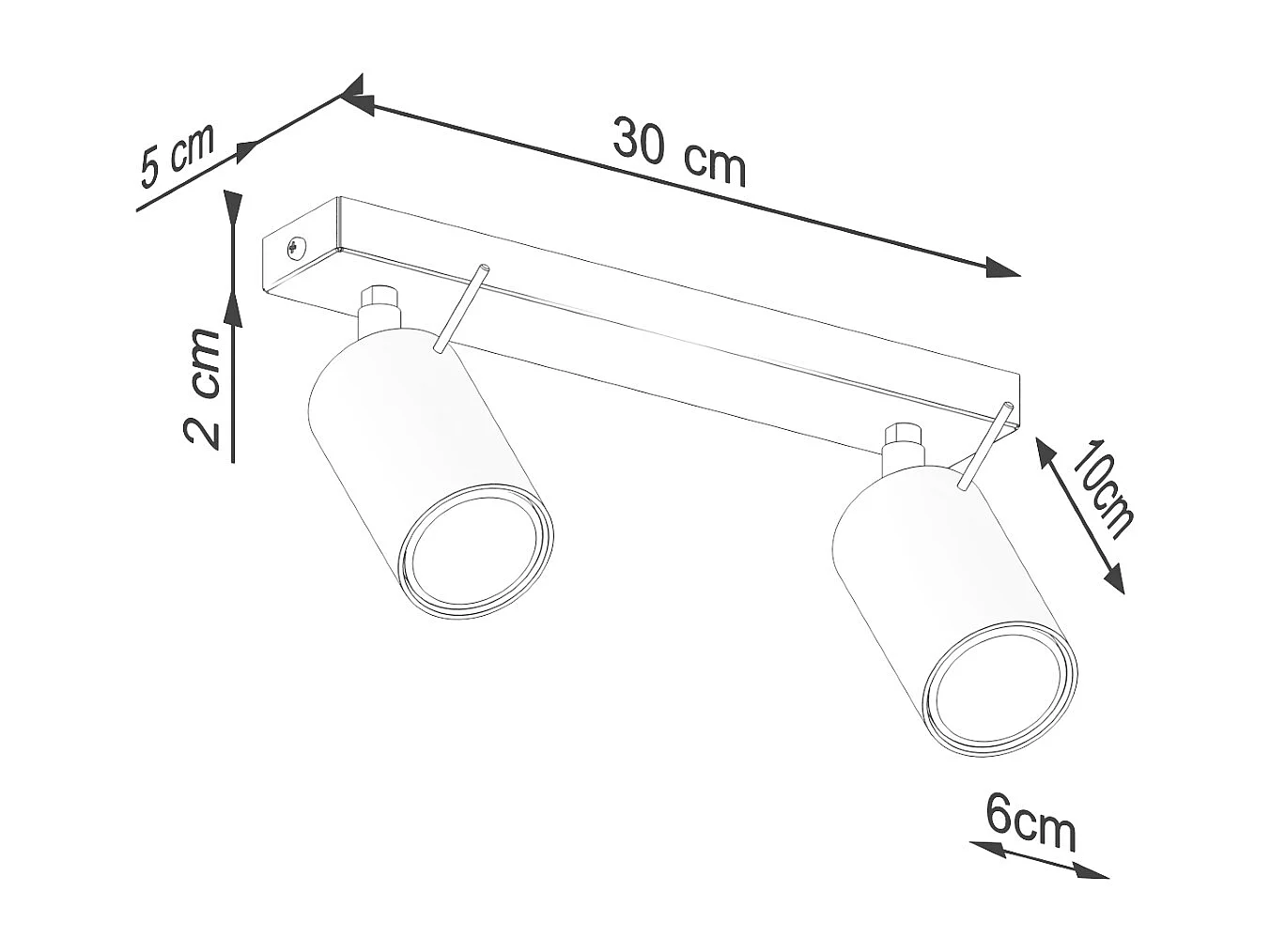 Plafonnier Ring Moderne En Acier - 2 Sources Lumineuses - L.30 X H.17 Cm - Beige