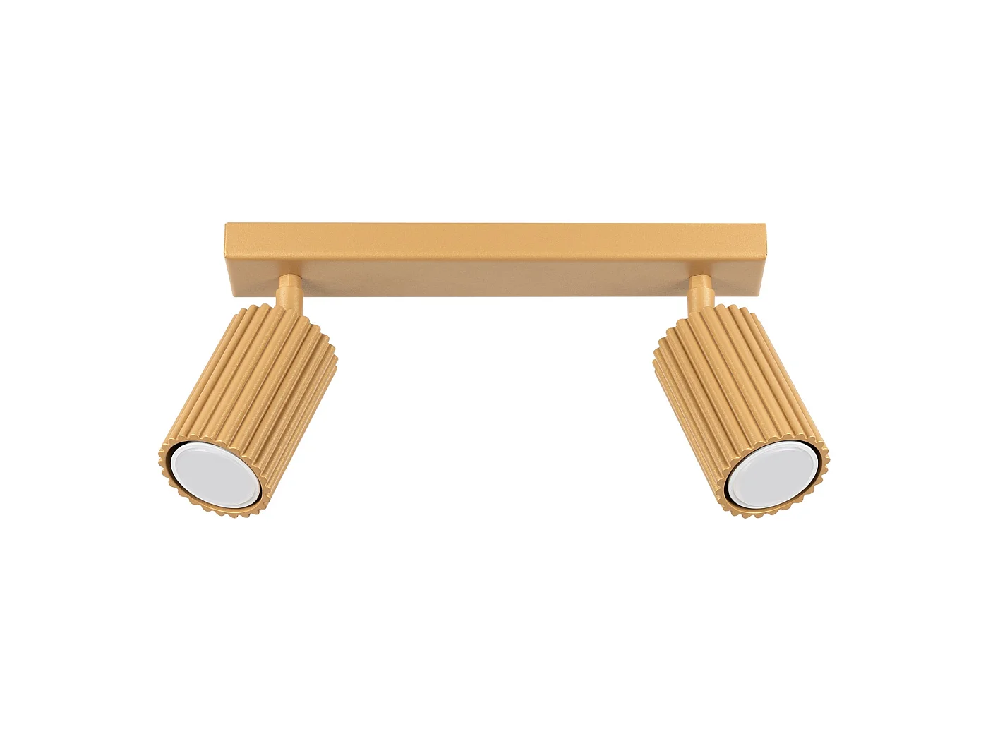 Lampada da soffitto KARBON minimalista di alluminio - 2 sorgenti luminose - L.30 x A.16,5 cm - d'oro