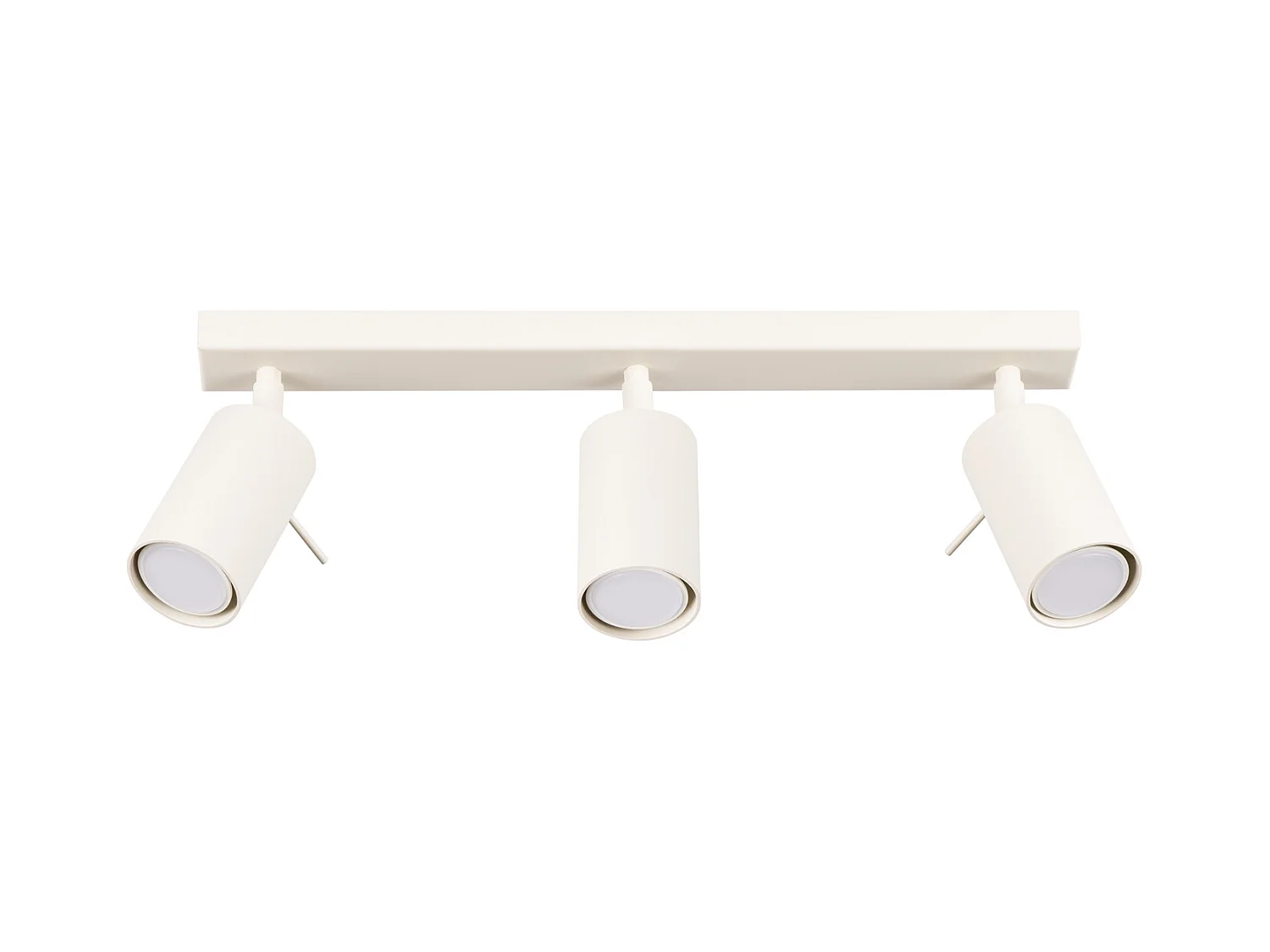 Plafonnier Ring Moderne En Acier - 3 Sources Lumineuses - L.45 X H.17 Cm - Beige