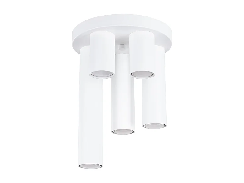 Deckenleuchte Lagos Modern Aus  Stahl - 5 Lichtquellen - L.25 X H. Cm - Weiß