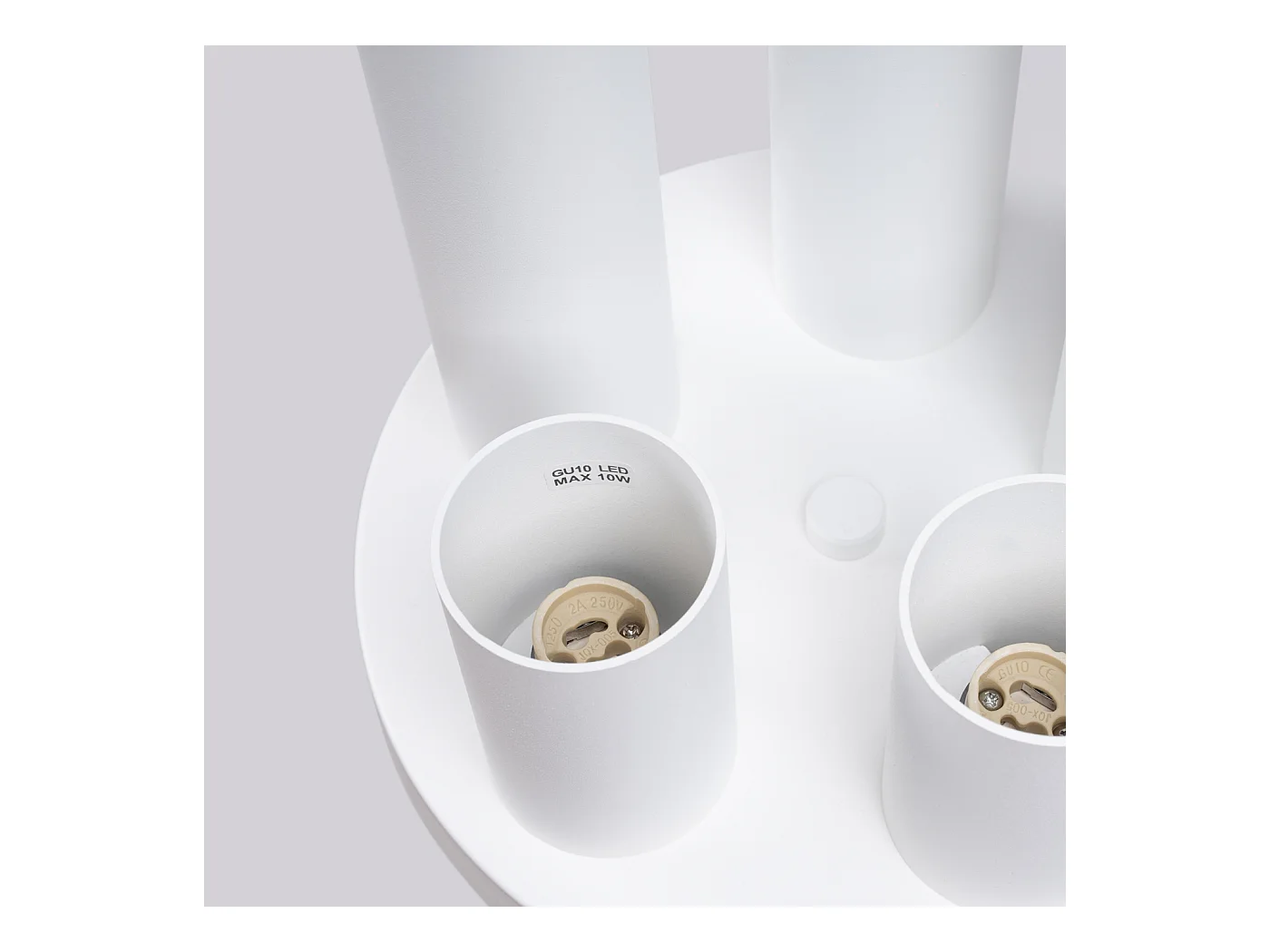 Plafonnier Lagos Moderne En Acier - 5 Sources Lumineuses - L.25 X H.33 Cm - Blanc