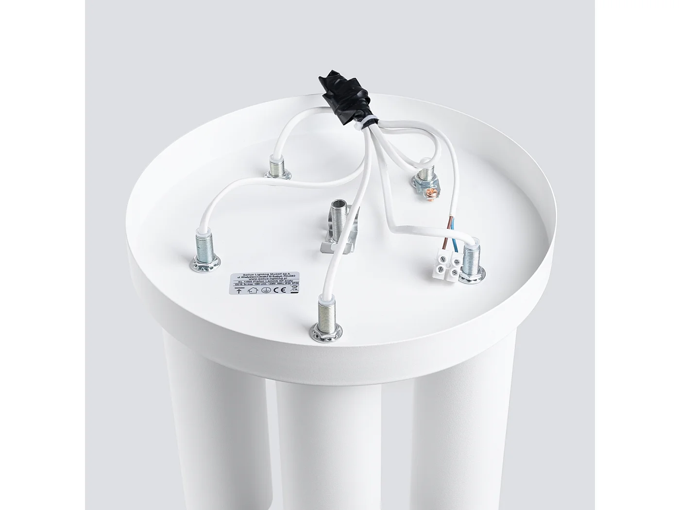 Plafonnier Lagos Moderne En Acier - 5 Sources Lumineuses - L.25 X H.33 Cm - Blanc