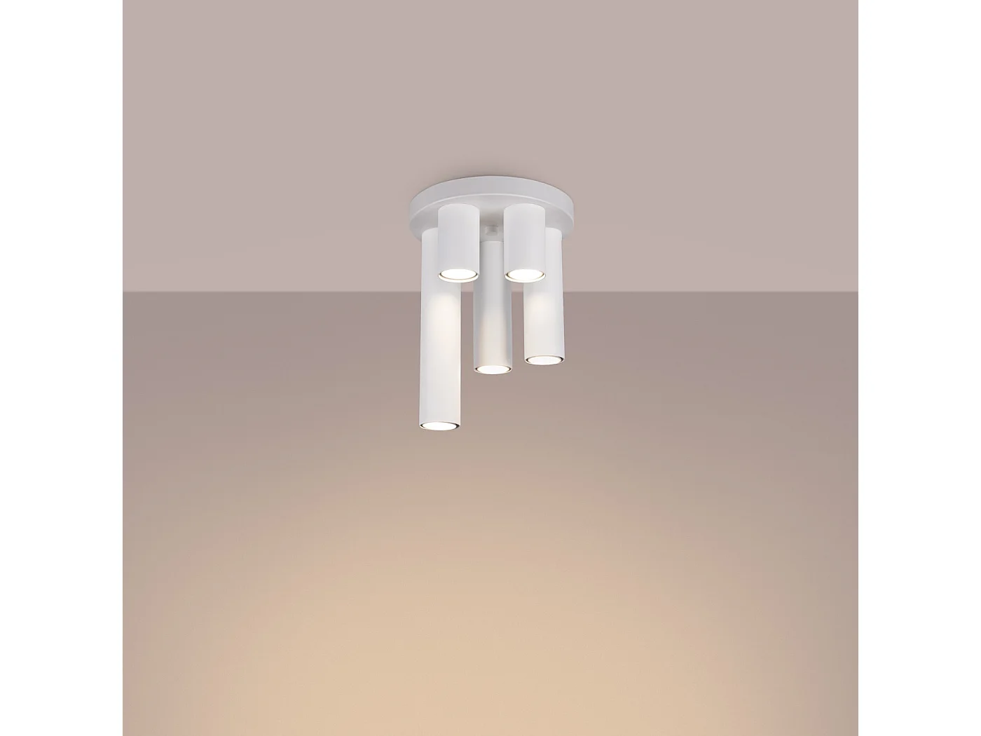 Luminária de teto LAGOS moderno, aço - 5 lichtbronnen - L.25 x H.33 cm - branco