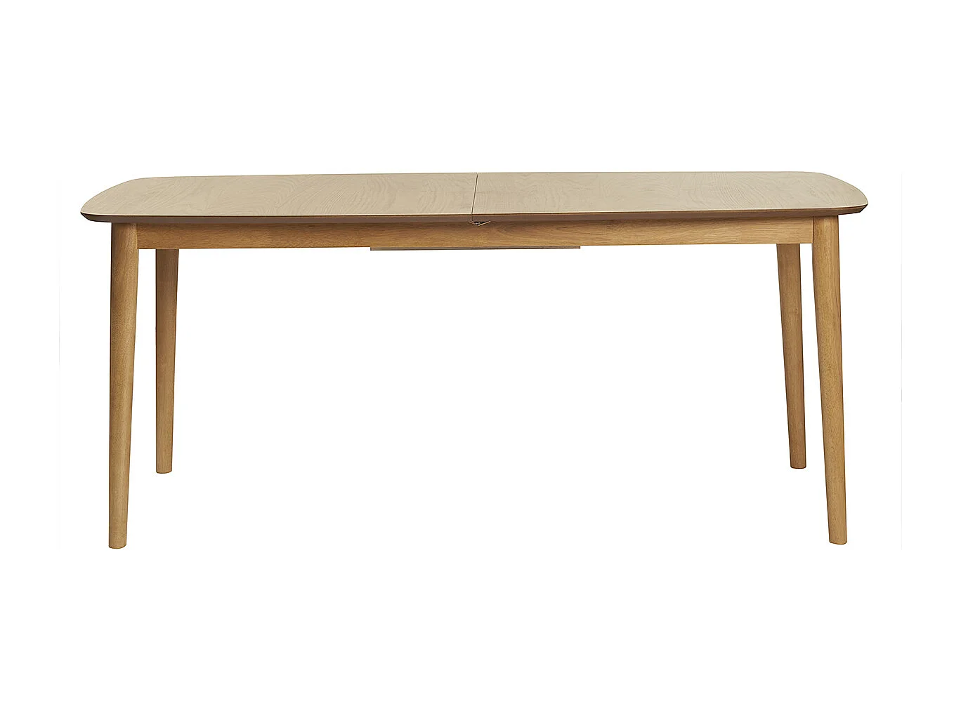 Table extensible rallonges intégrées rectangulaire en bois clair chêne L180-220 cm EGO