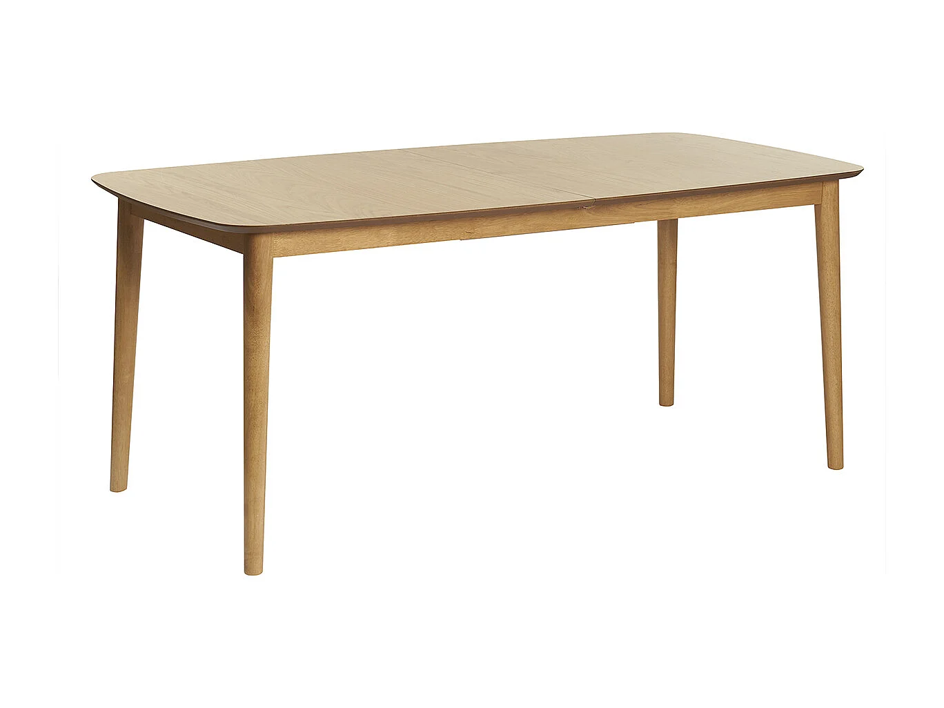 Table extensible rallonges intégrées rectangulaire en bois clair chêne L180-220 cm EGO