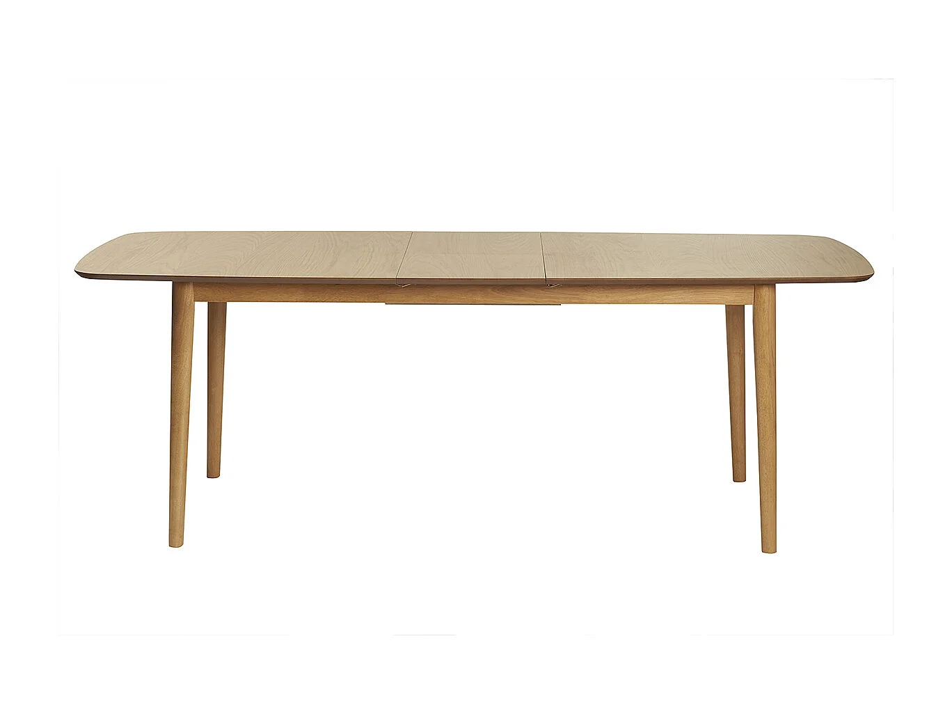 Mesa de comedor rectangular extensible de madera de roble claro 180-220 cm EGO