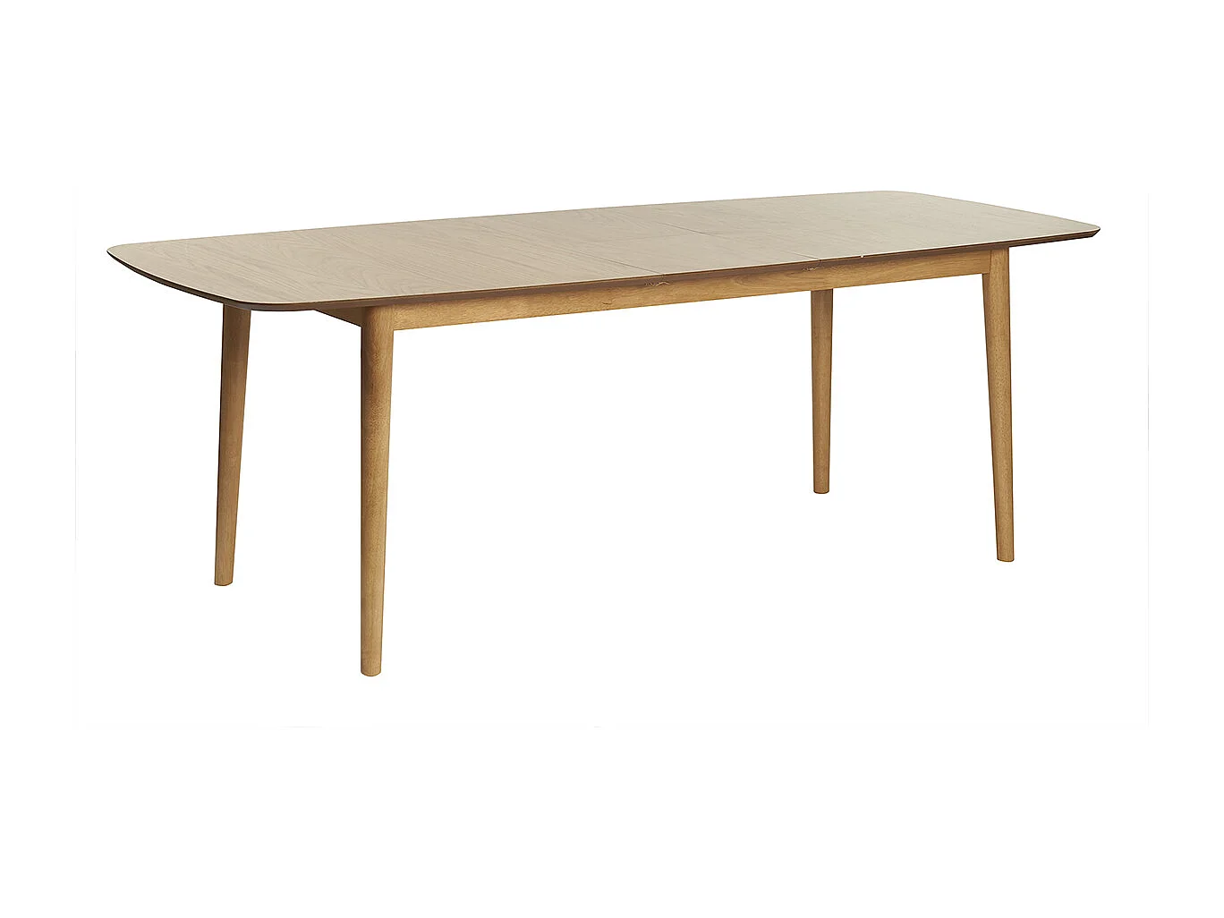 Mesa de comedor rectangular extensible de madera de roble claro 180-220 cm EGO