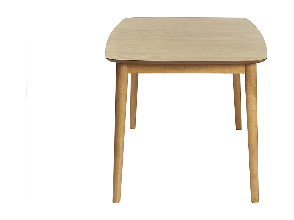 Mesa de comedor rectangular extensible de madera de roble claro 180-220 cm EGO