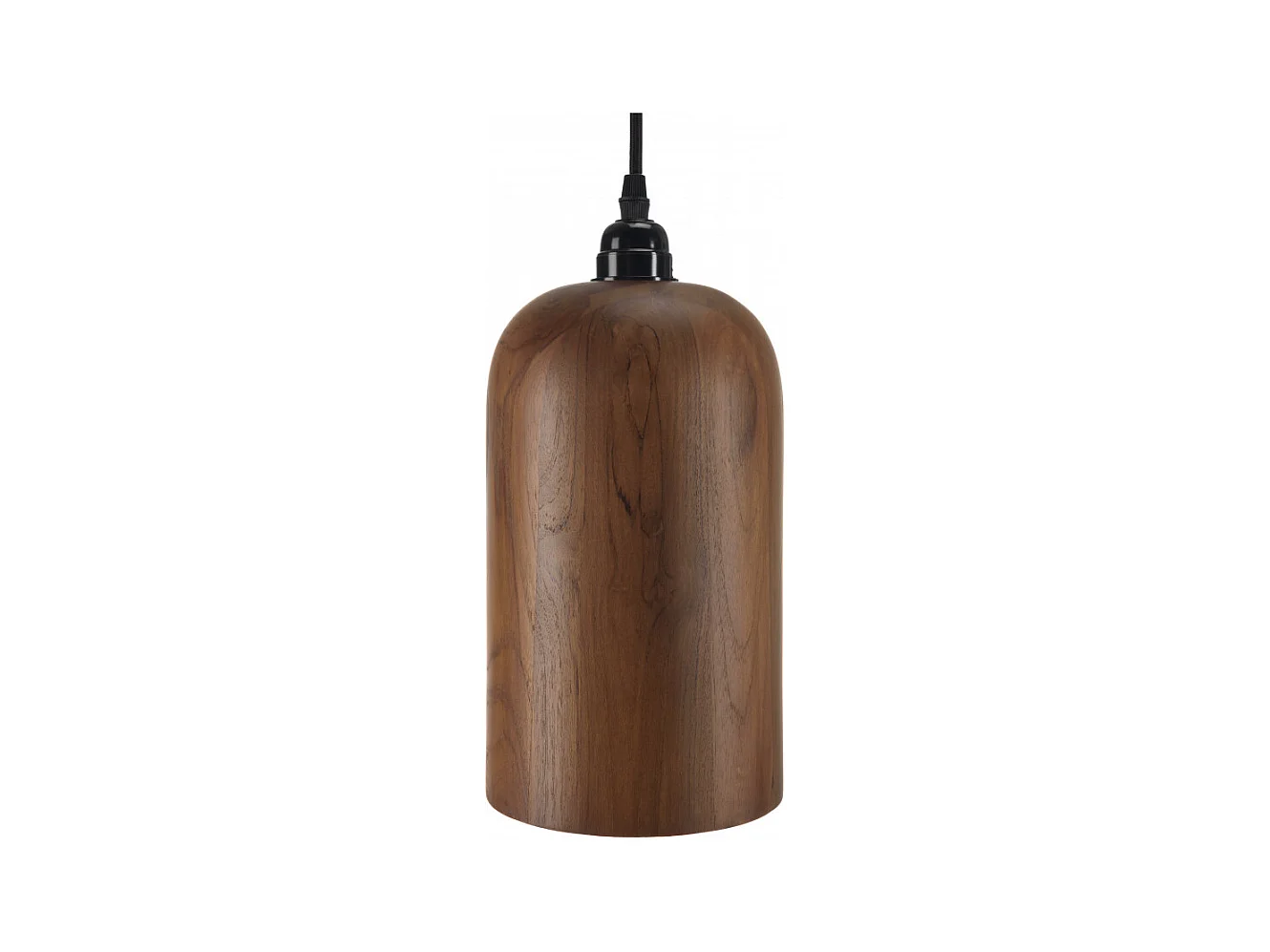 SIXTINE - Suspension forme allongée 15x15cm en bois de teck recyclé