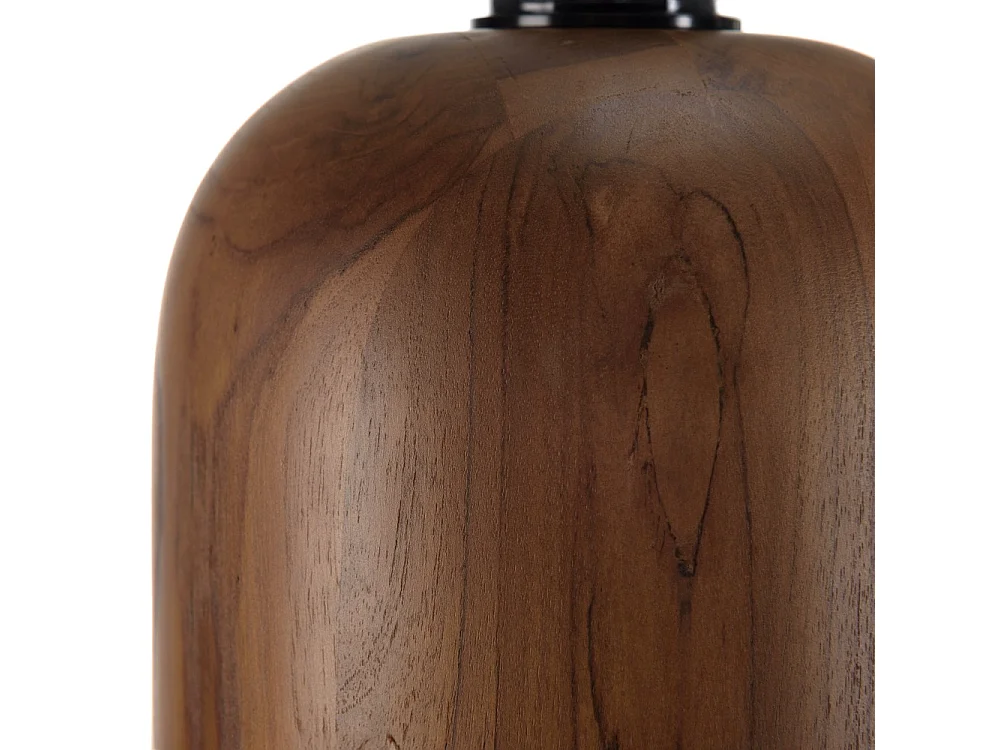 SIXTINE - Suspension forme allongée 15x15cm en bois de teck recyclé