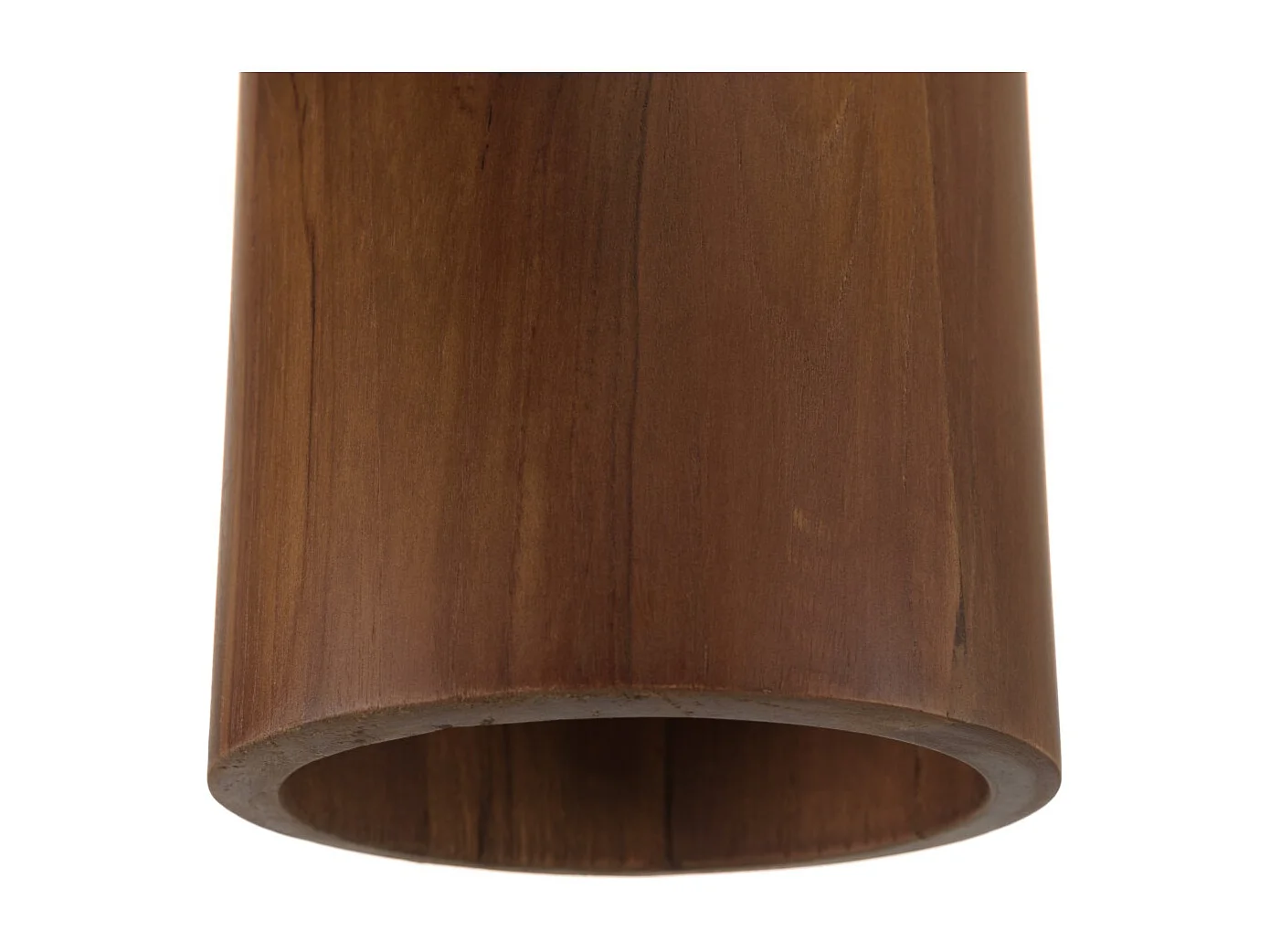 SIXTINE - Suspension forme allongée 15x15cm en bois de teck recyclé