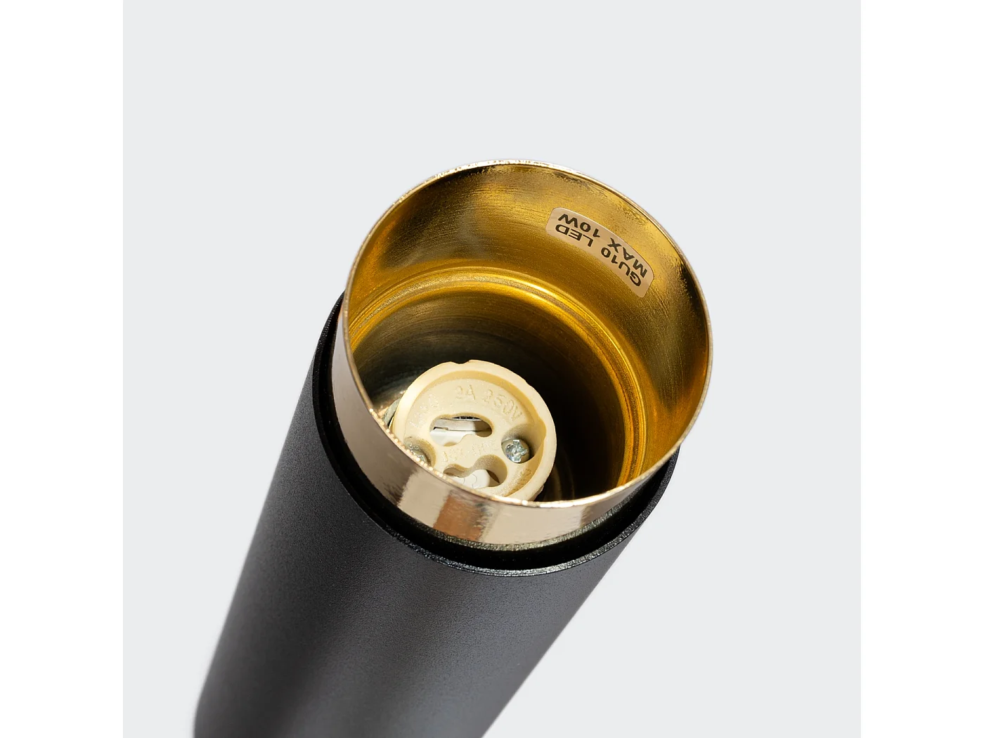 Deckenleuchte Nero Modern Aus  Stahl - 1 Lichtquellen - L.6 X H. Cm - Schwarz/Gold