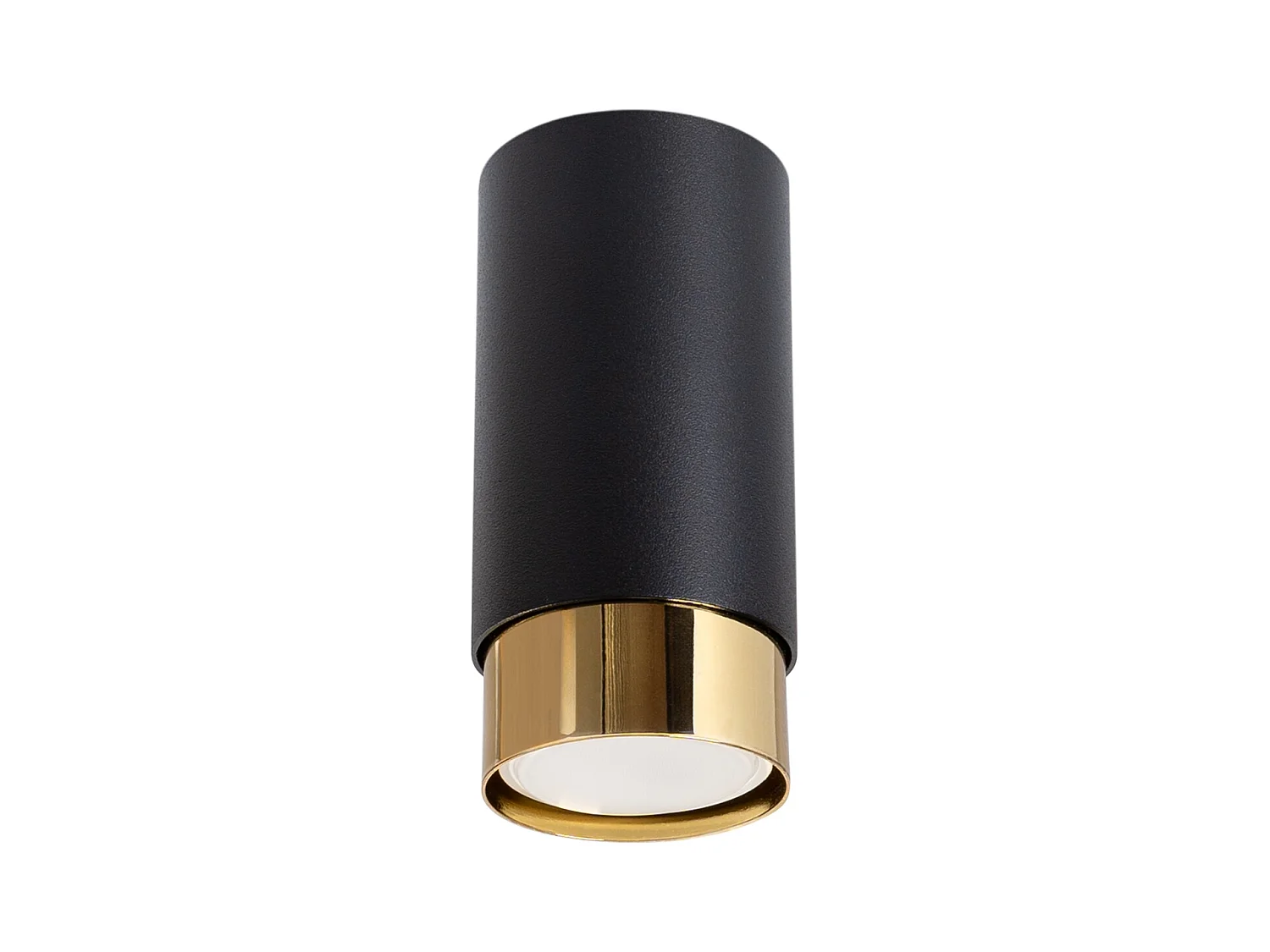 Plafonnier Nero Moderne En Acier - 1 Sources Lumineuses - L.6 X H.12,5 Cm - Noir/Or