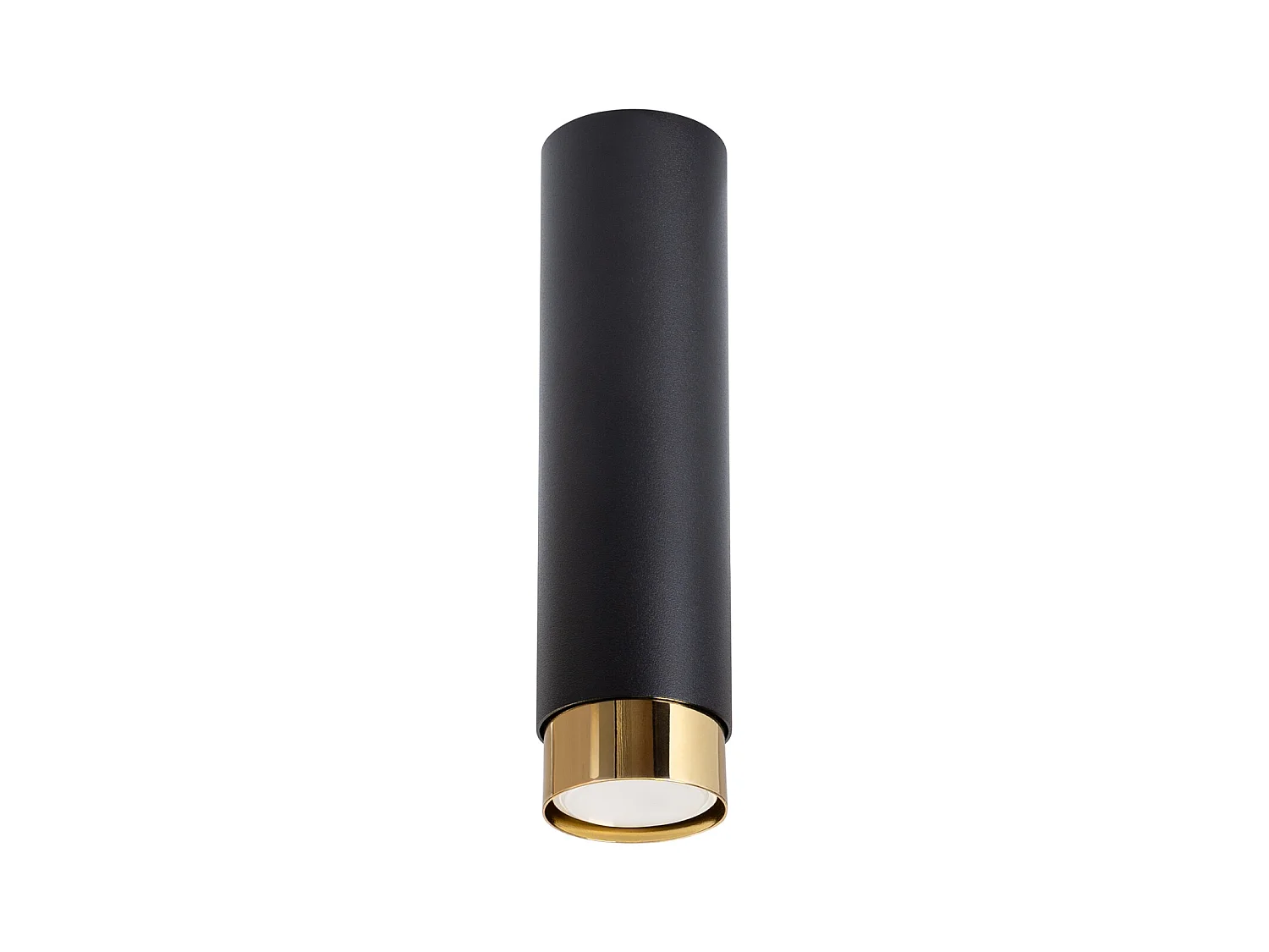 Plafonnier Nero Moderne En Acier - 1 Sources Lumineuses - L.6 X H.22,5 Cm - Noir/Or