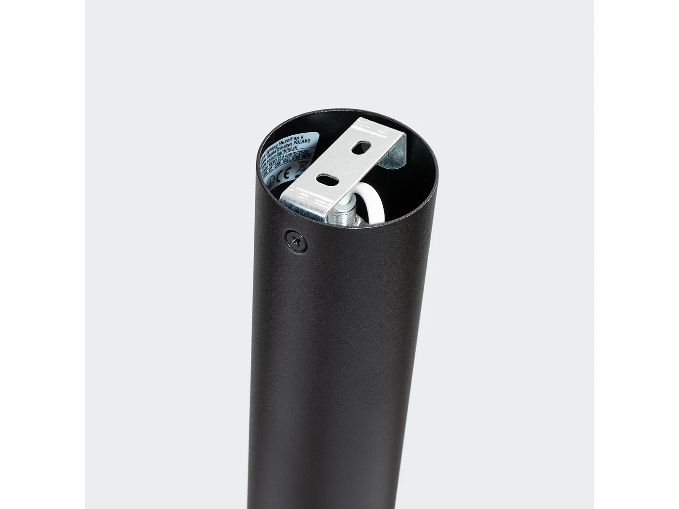 Plafonnier Nero Moderne En Acier - 1 Sources Lumineuses - L.6 X H.22,5 Cm - Noir/Or