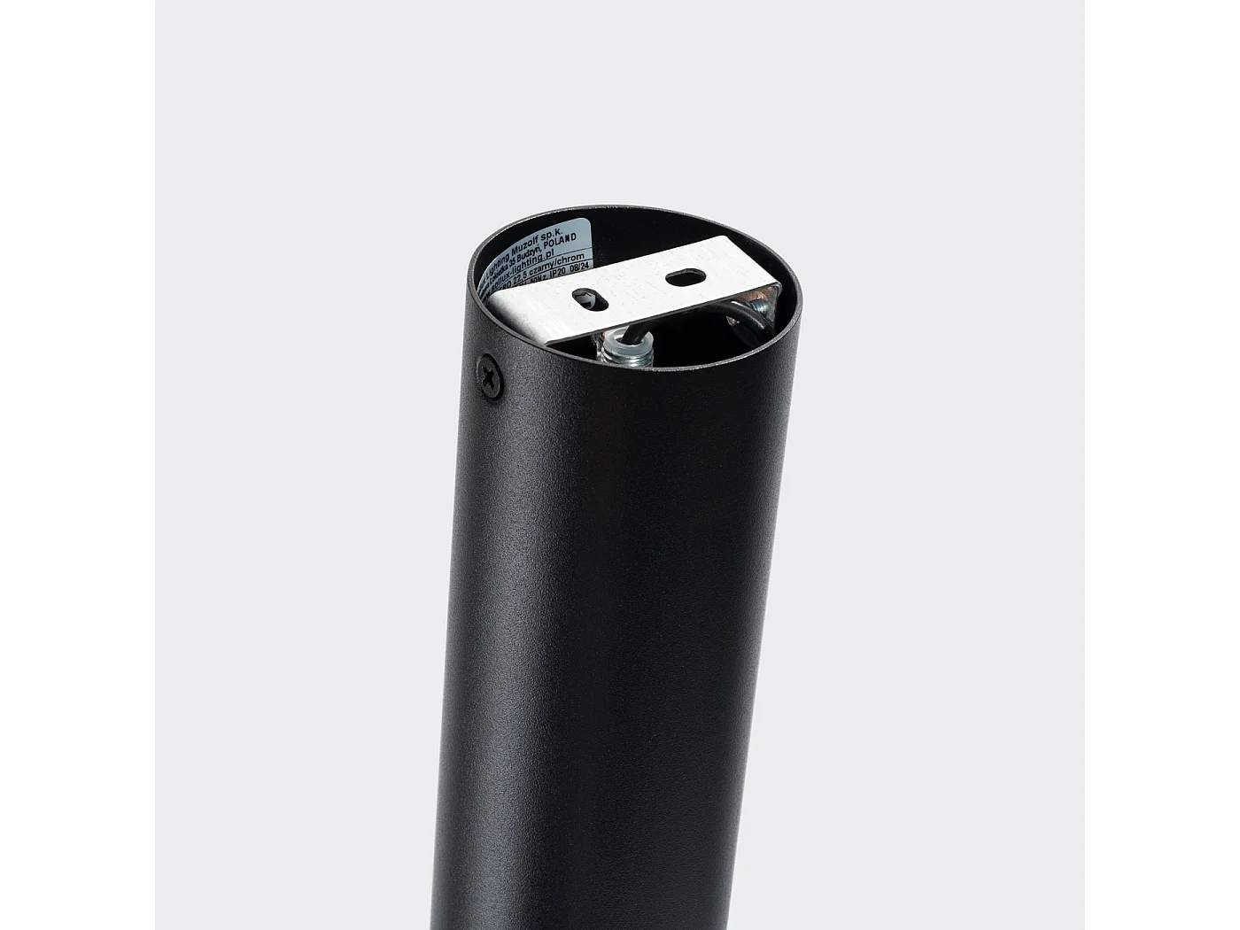 Luminária De Teto Nero Moderno, Aço - 1 Lichtbronnen - L.6 X H.22.5 Cm - Preto/Cromo