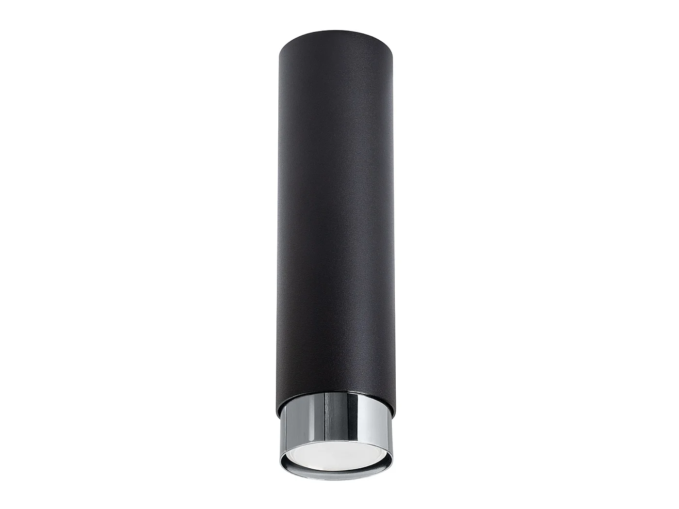 Plafondlamp NERO modern van  - 1 lichtbronnen - L.6 x H.22,5 cm - zwart/chroom