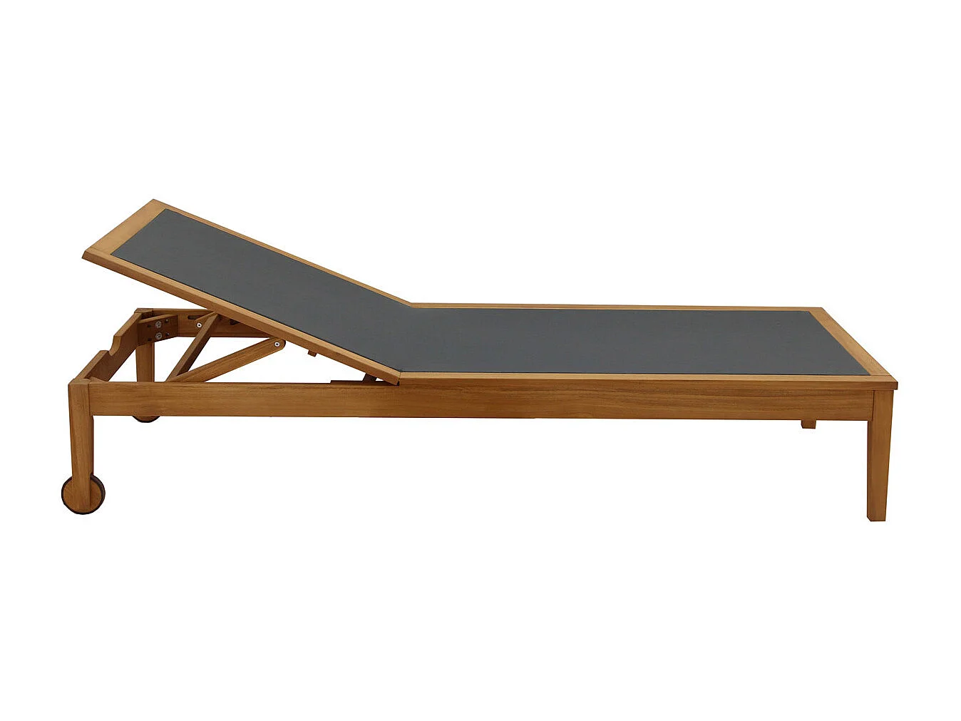 Lettini prendisole grigio scuro e legno massello (set di 2) NAVEEN