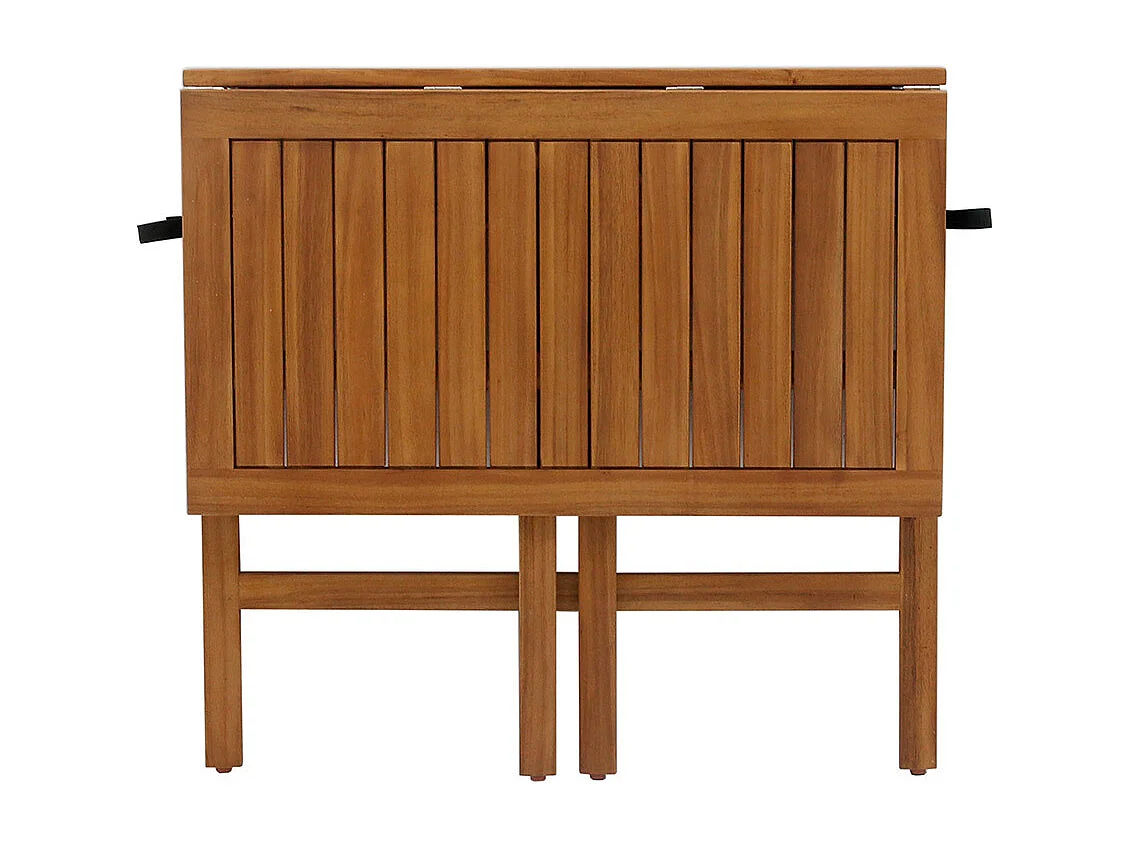 Table de balcon pliante en bois massif L80 cm CARMEN