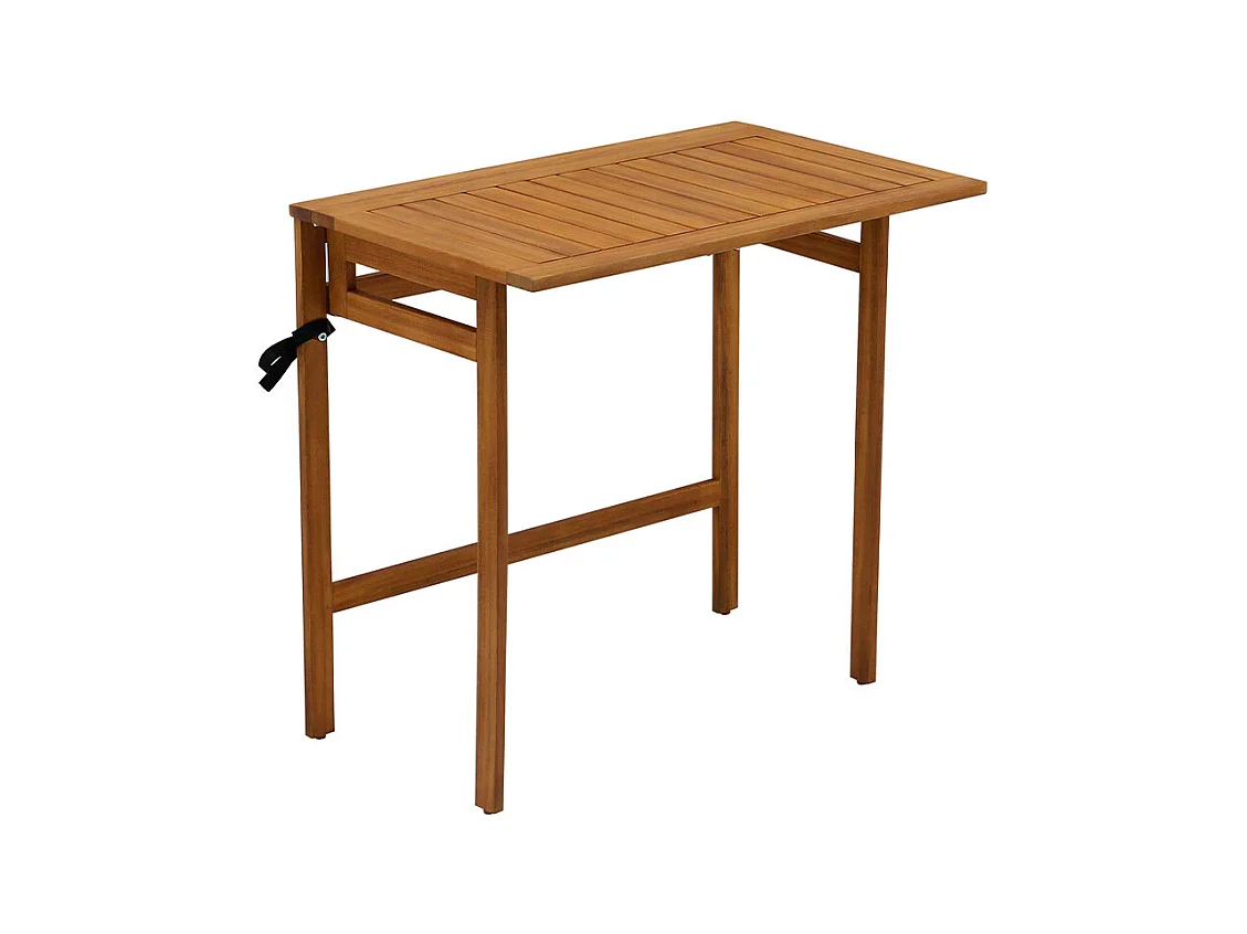 Tavolino da balcone pieghevole in legno massello L80 cm CARMEN