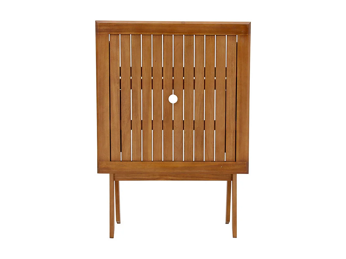 Mesa de jardín cuadrada plegable de madera maciza 70 cm FUEGO