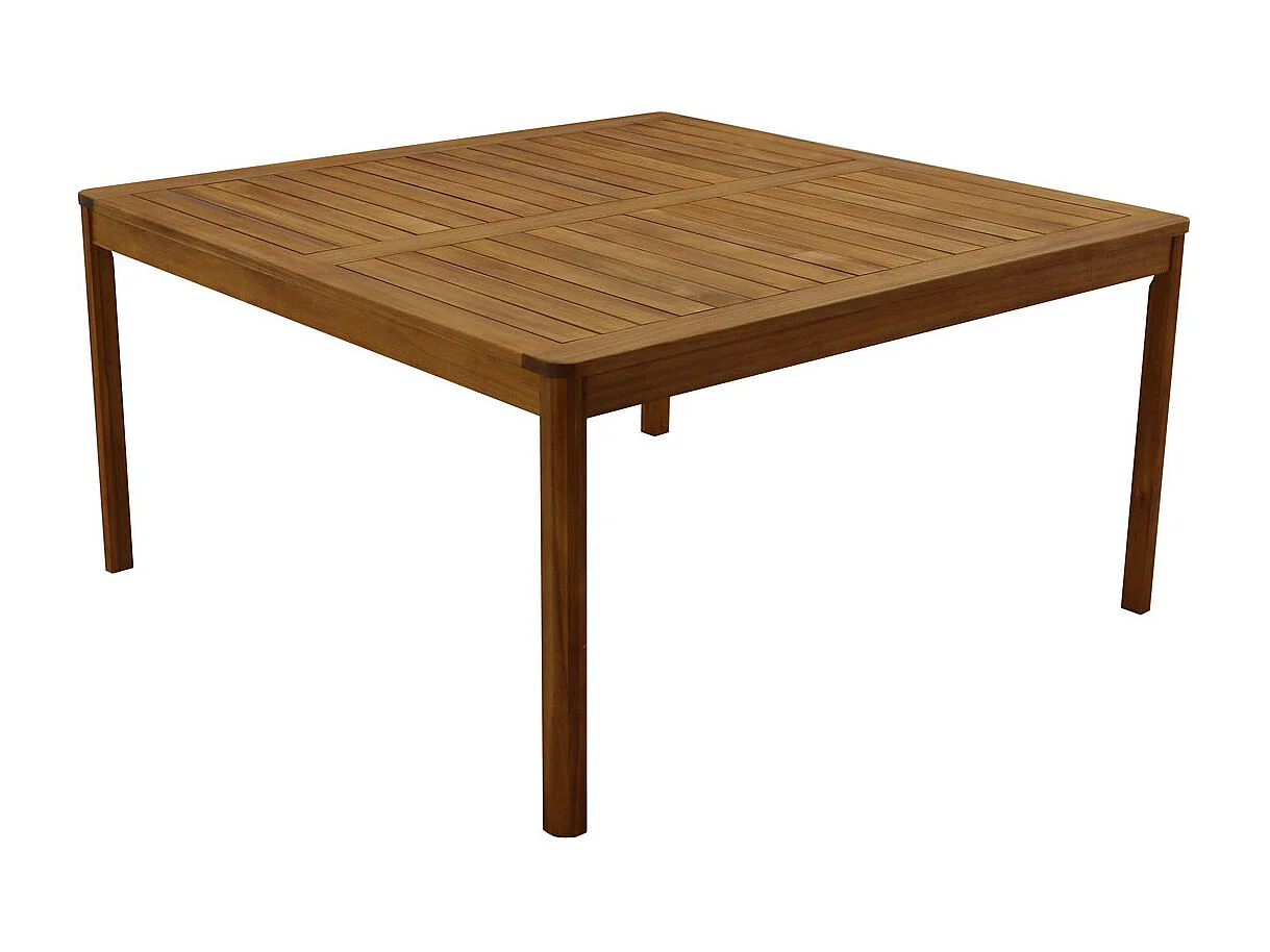 Table de jardin carrée en bois massif L147 cm AKIS