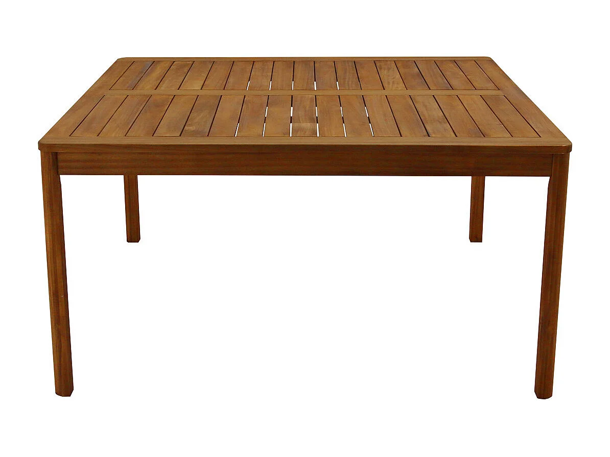 Table de jardin carrée en bois massif L147 cm AKIS