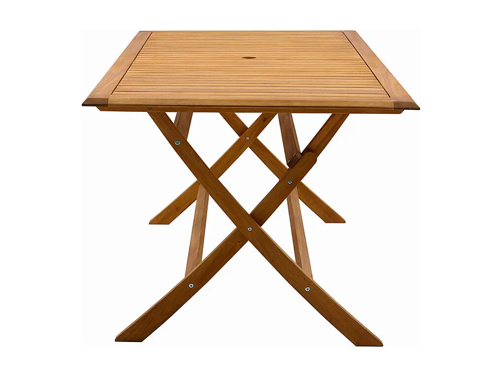 Table de jardin pliante rectangulaire en bois massif L170 cm SANTIAGO