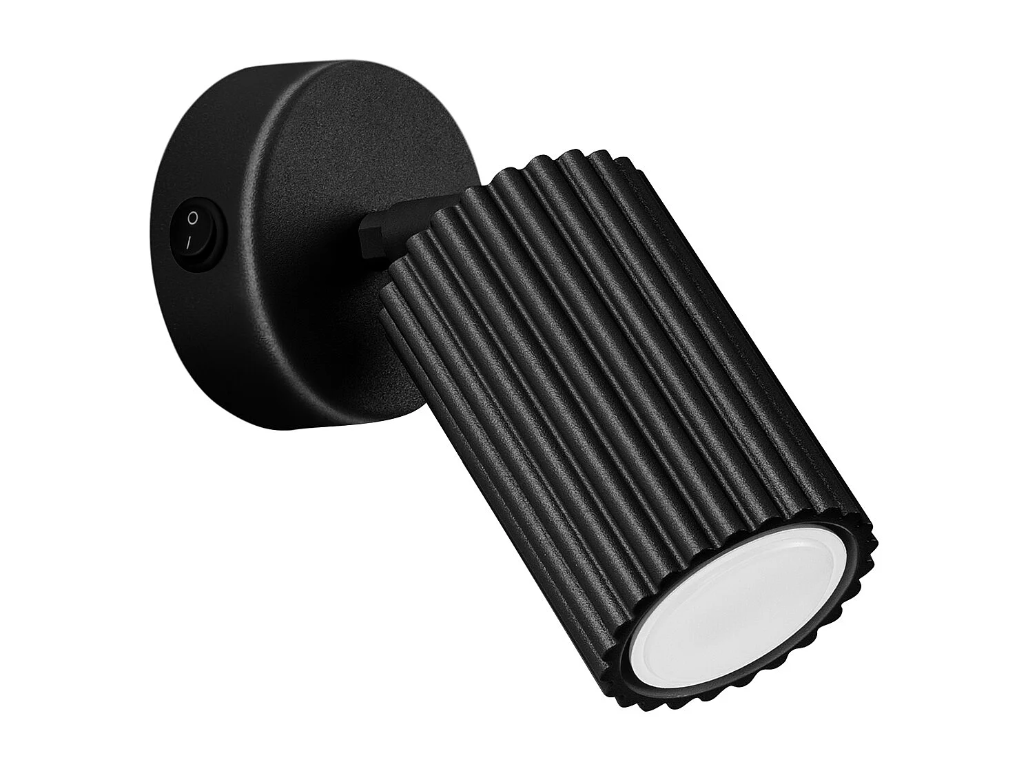 Luminária De Parede Karbon Minimalista, Alumínio - 1 Lichtbronnen - L.8 X H.16 Cm - Preto