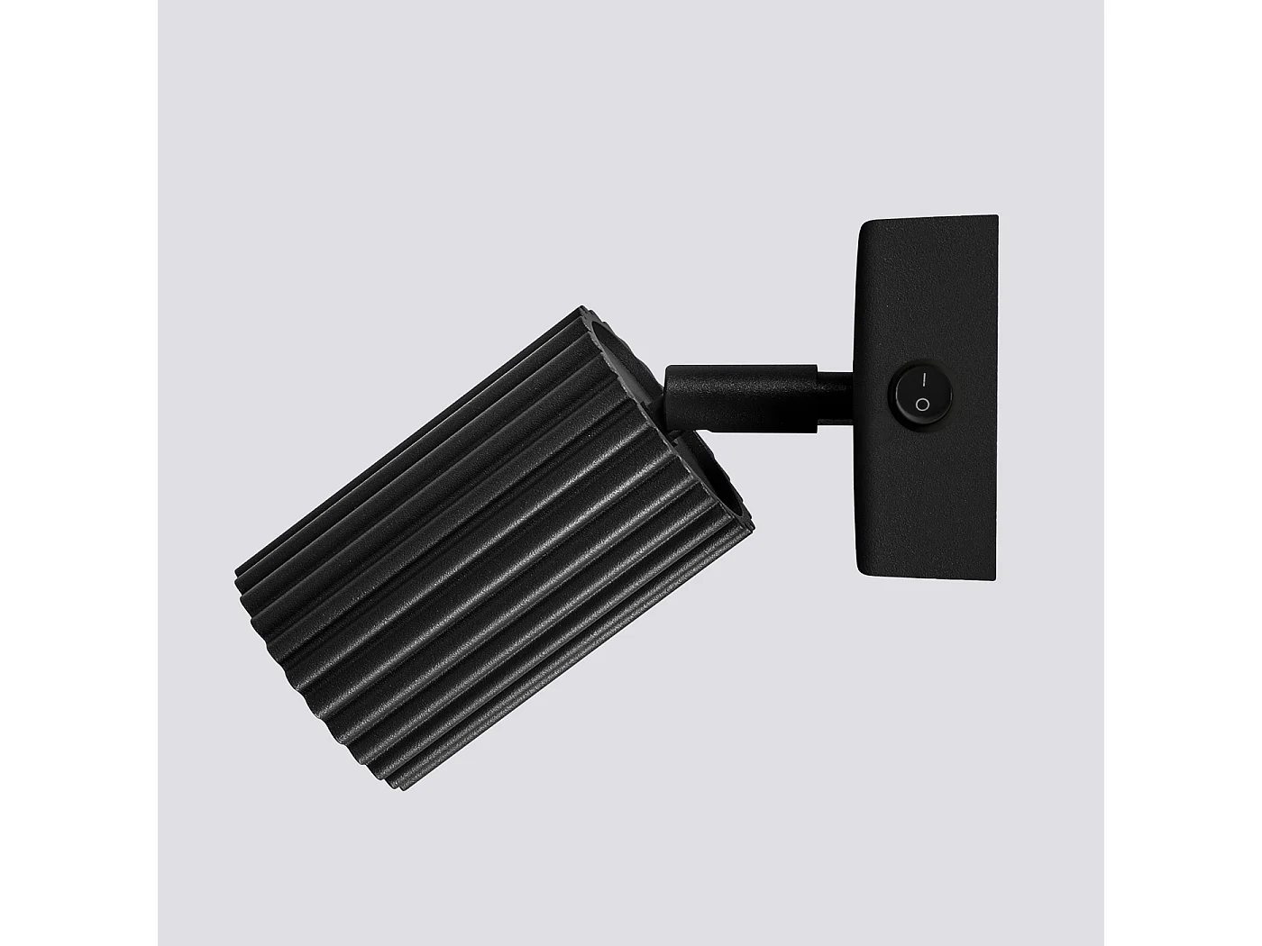 Wandlamp KARBON minimalistisch van  - 1 lichtbronnen - L.8 x H.16 cm - zwart