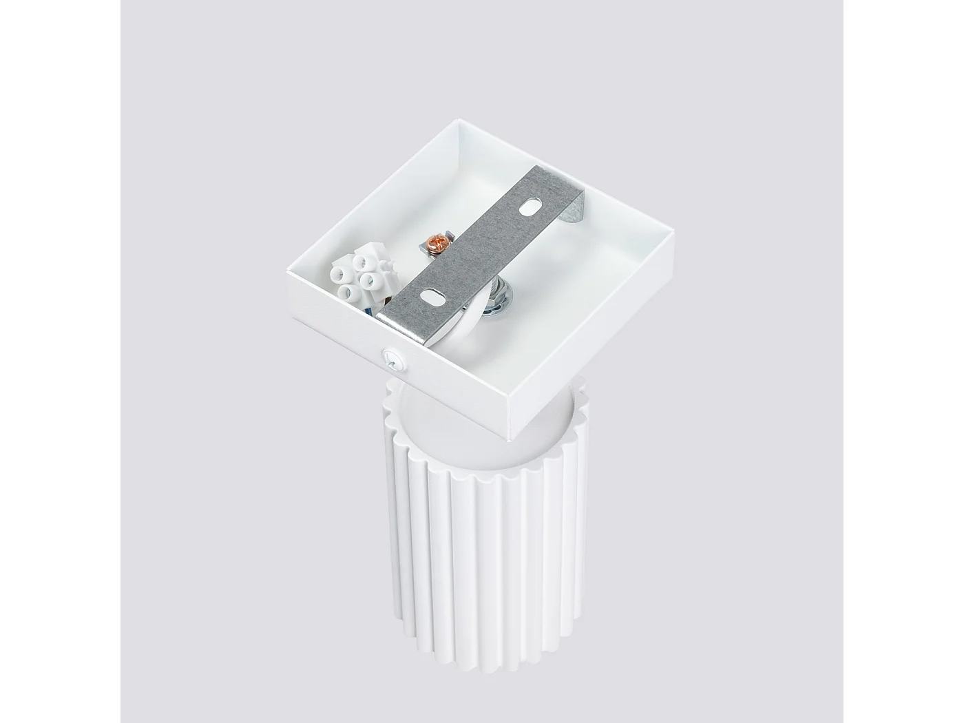 Applique Karbon Minimaliste En Aluminium - 1 Sources Lumineuses - L.8 X H.8 Cm - Blanc